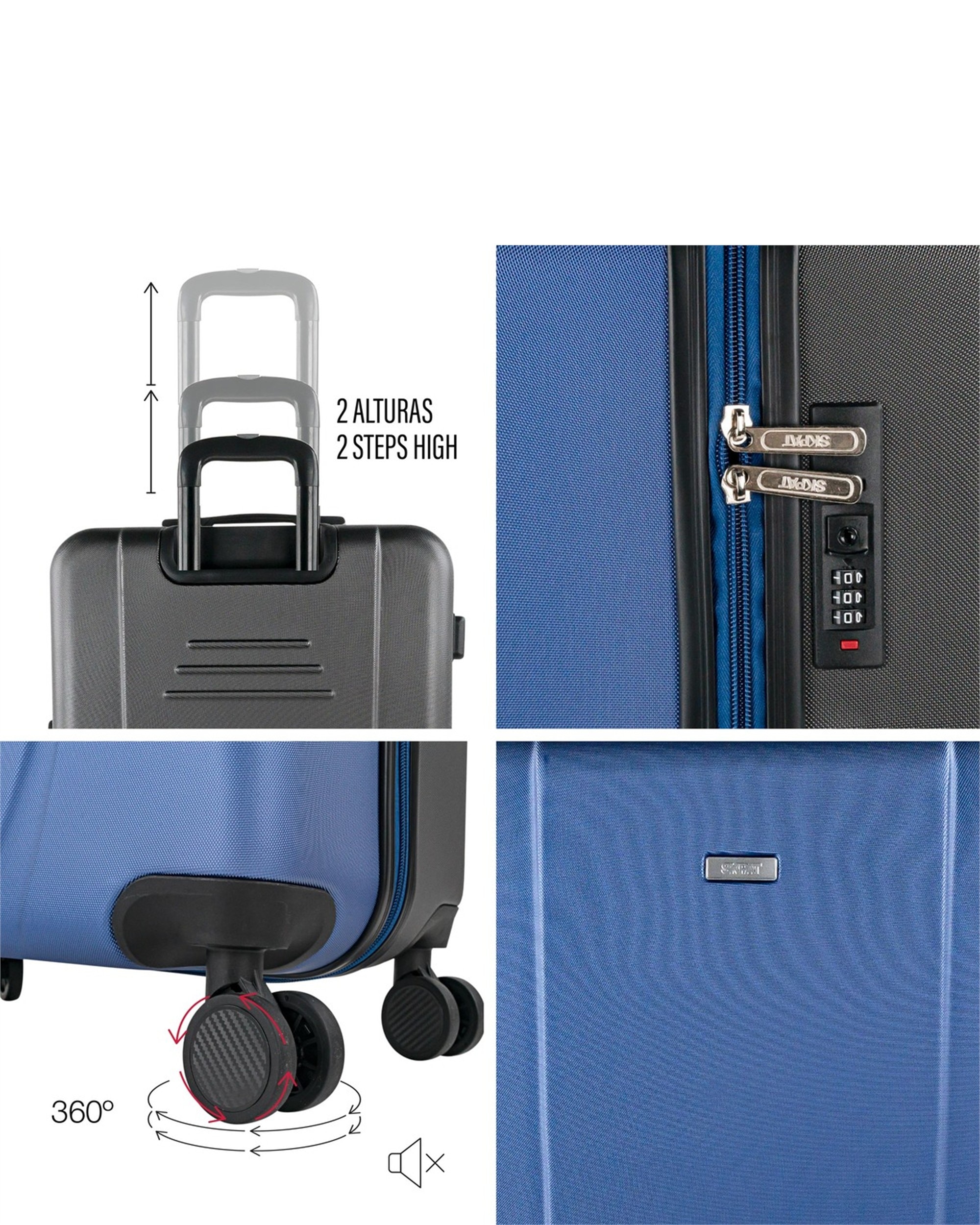 Malas Grande Tiber Rígida com Capacidade 100l Azul-marinho-3