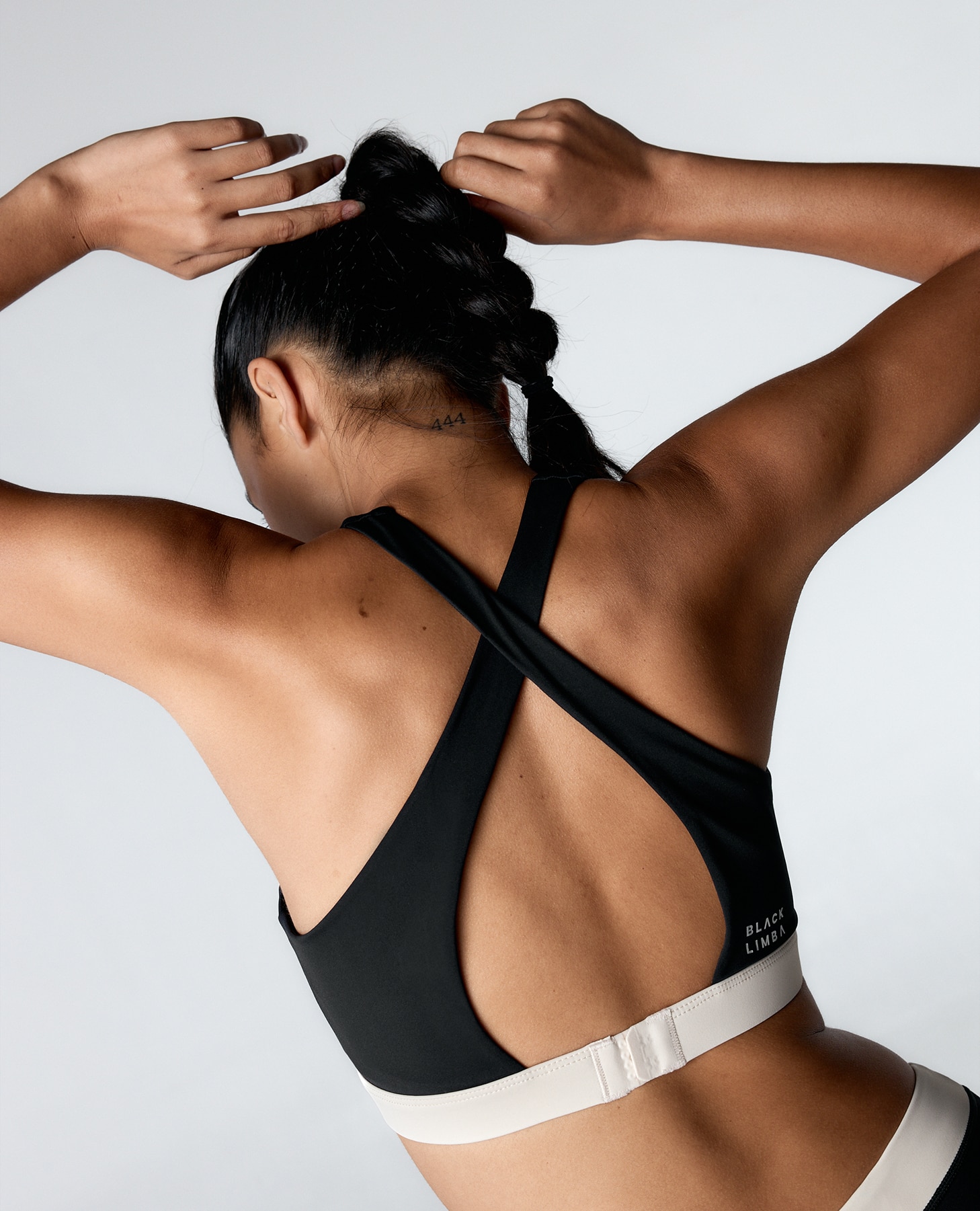 Soutien Desportivo Compressivo de Sustentação Alta Preto-3