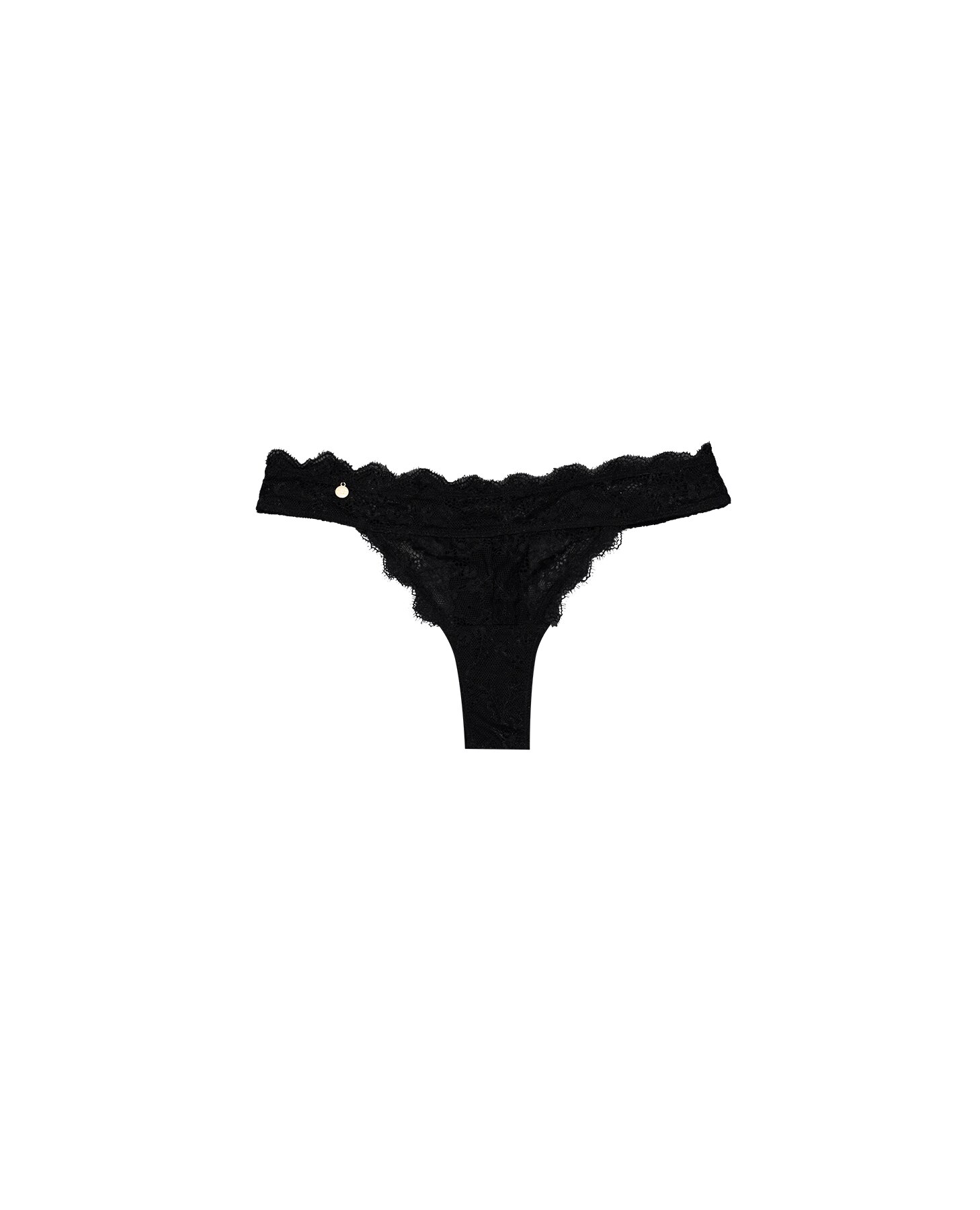 Cueca de Microfibra e Renda Floral Preto-6