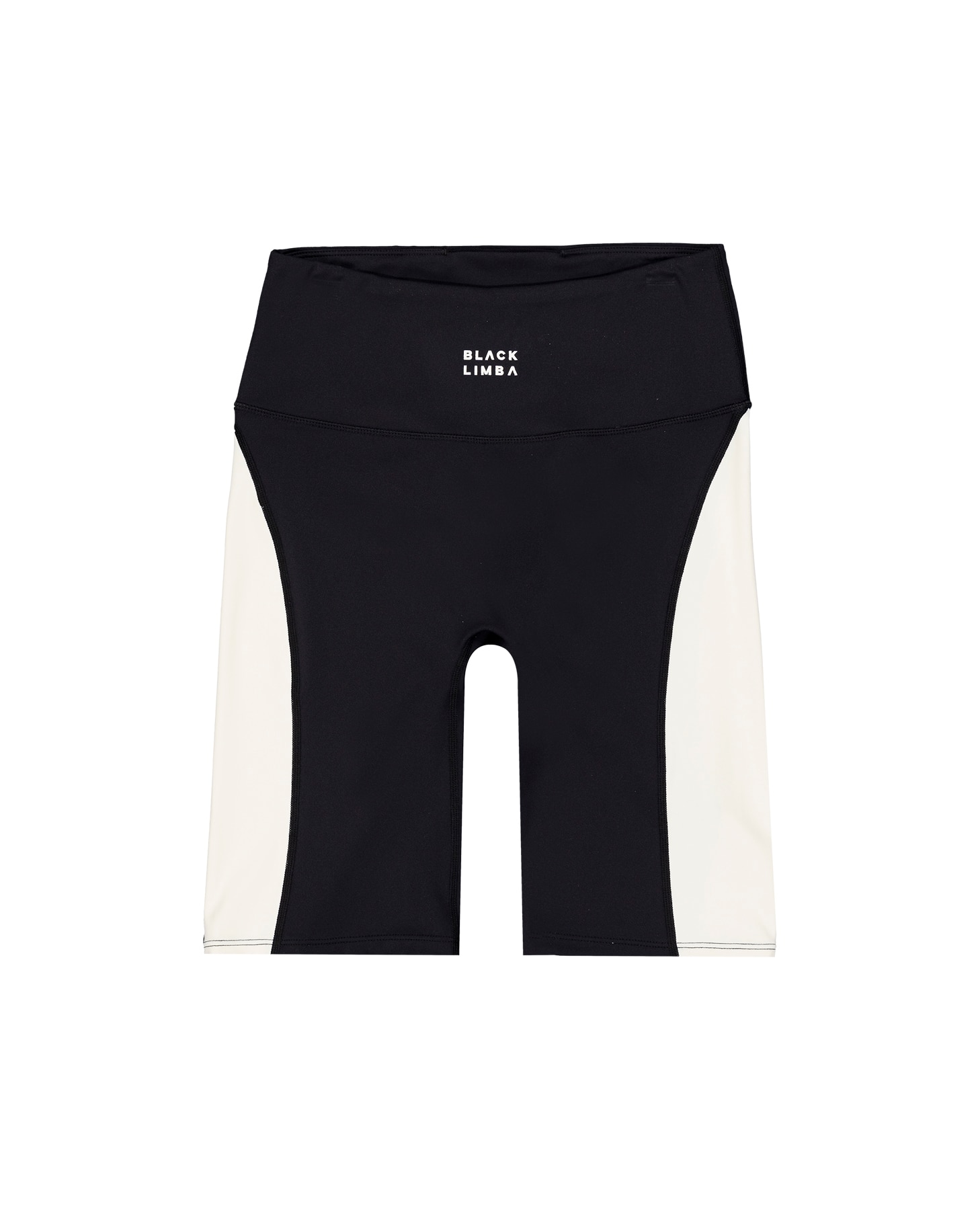 Calções Desportivo Biker de Tecido Compressivo Preto / Branco-8
