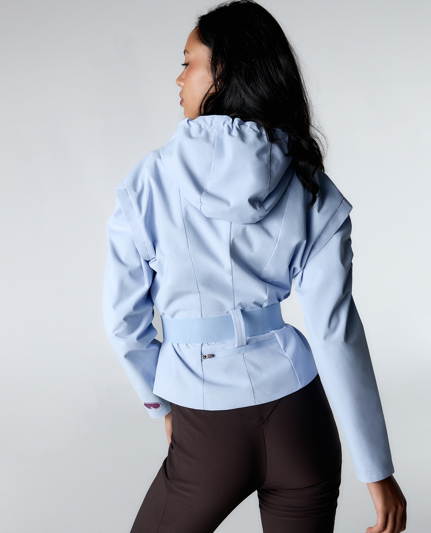 Sweatshirt Impermeável com Capuz Azul-claro-2