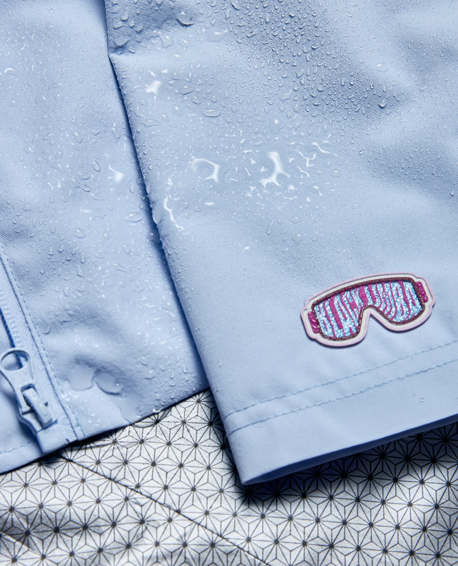 Sweatshirt Impermeável com Capuz Azul-claro-6