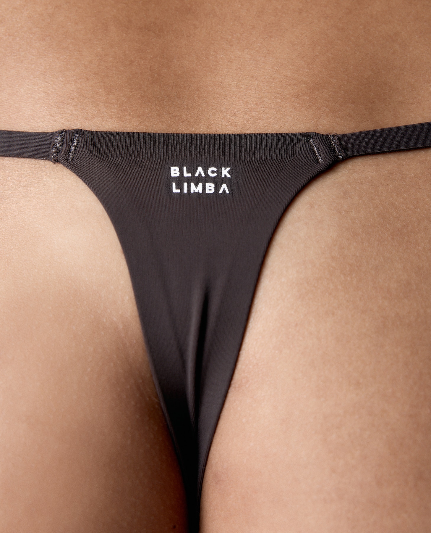 Tanga de Microfibra sem Costuras Castanho-escuro-3