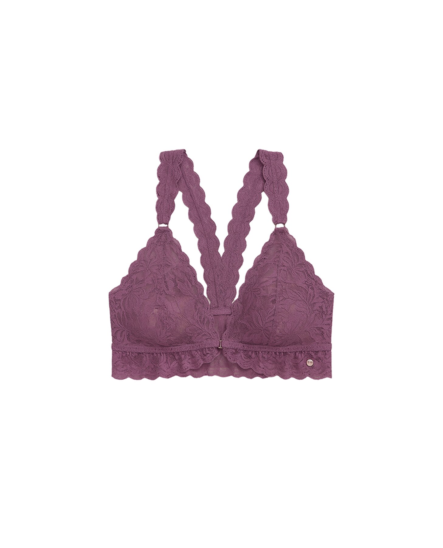 Soutien Bralette Halter de Renda Floral Rosa-6