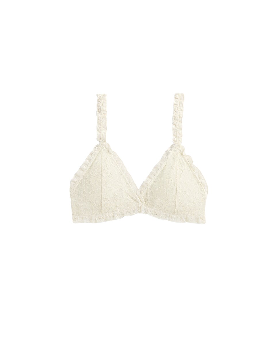 Soutien Halter de Renda Creme-7