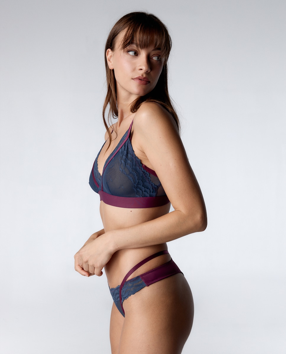 Soutien Halter de Tule Bordado Azul-escuro-5