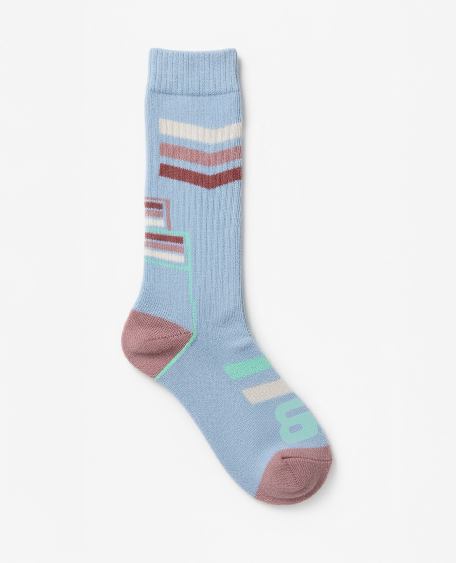 Alto de Algodão Azul Extra Comprido Azul-celeste-1