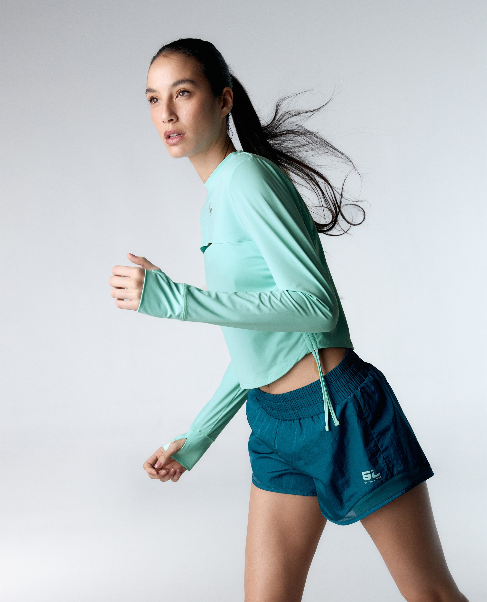 T-shirt Desportiva com Tecido Efeito Cooling e Proteção Solar Verde-menta-6