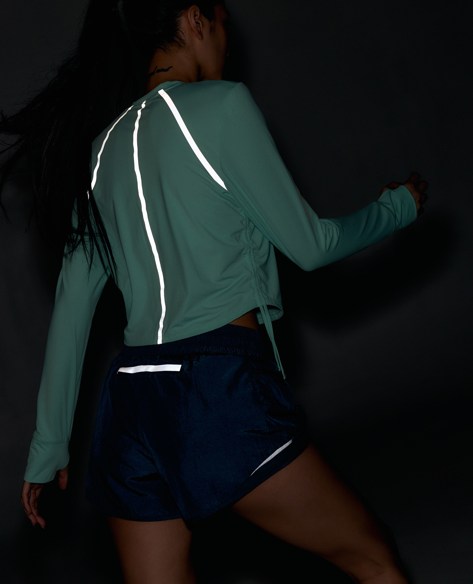 T-shirt Desportiva com Tecido Efeito Cooling e Proteção Solar Verde-menta-7