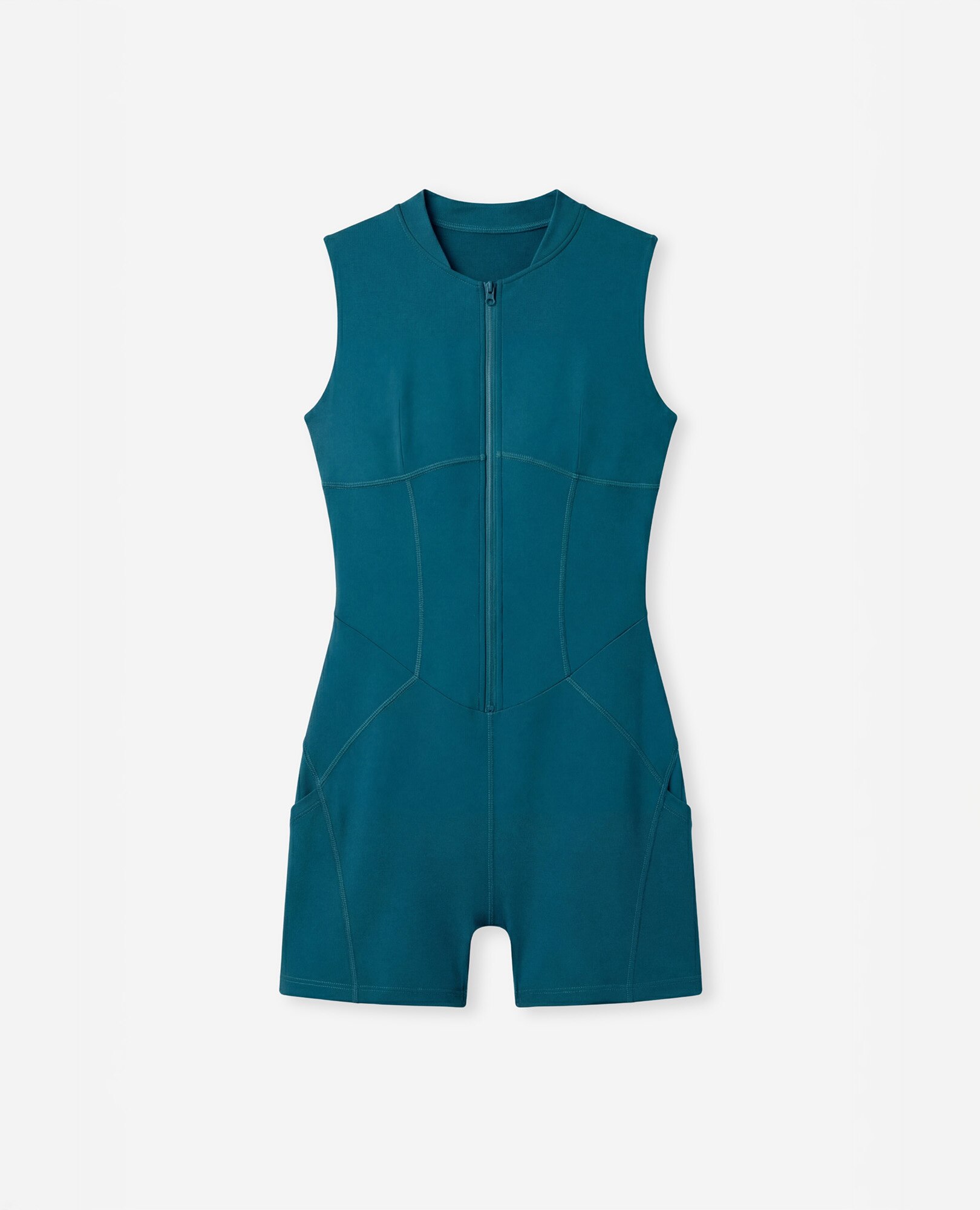 Calças Desportivas de Suporte Médio com Costuras Ergonómicas Verde-azulado-7