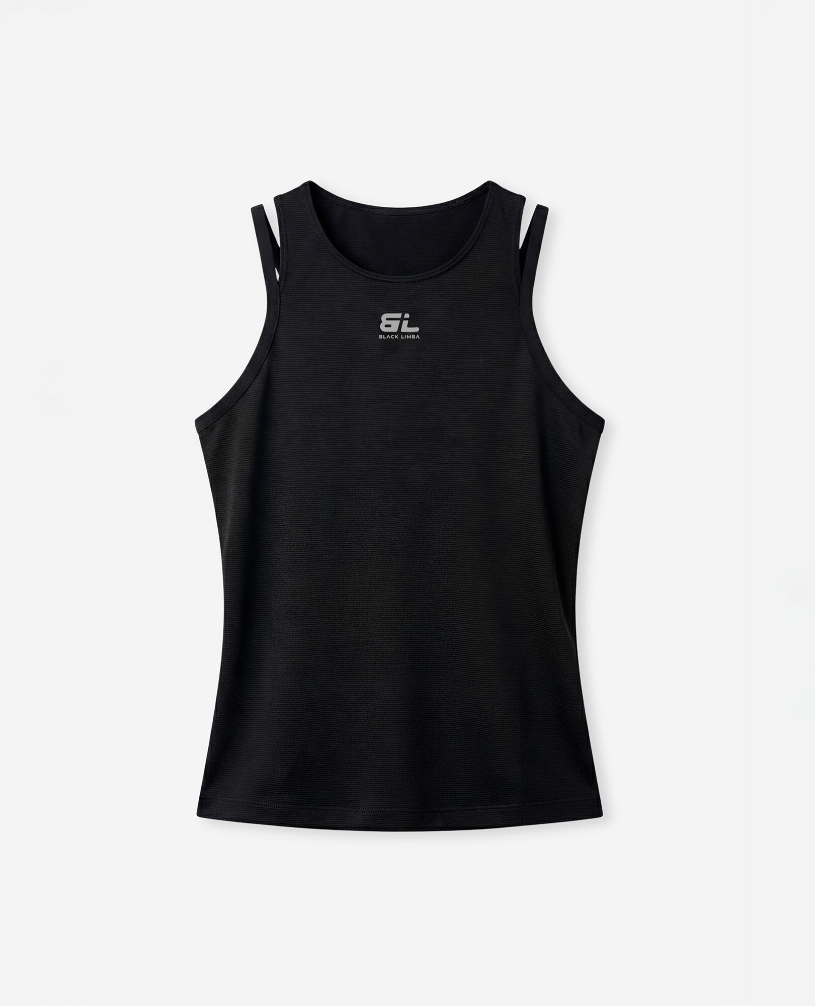 T-shirt Desportiva sem Mangas de Tecido Perfurado Preto-7