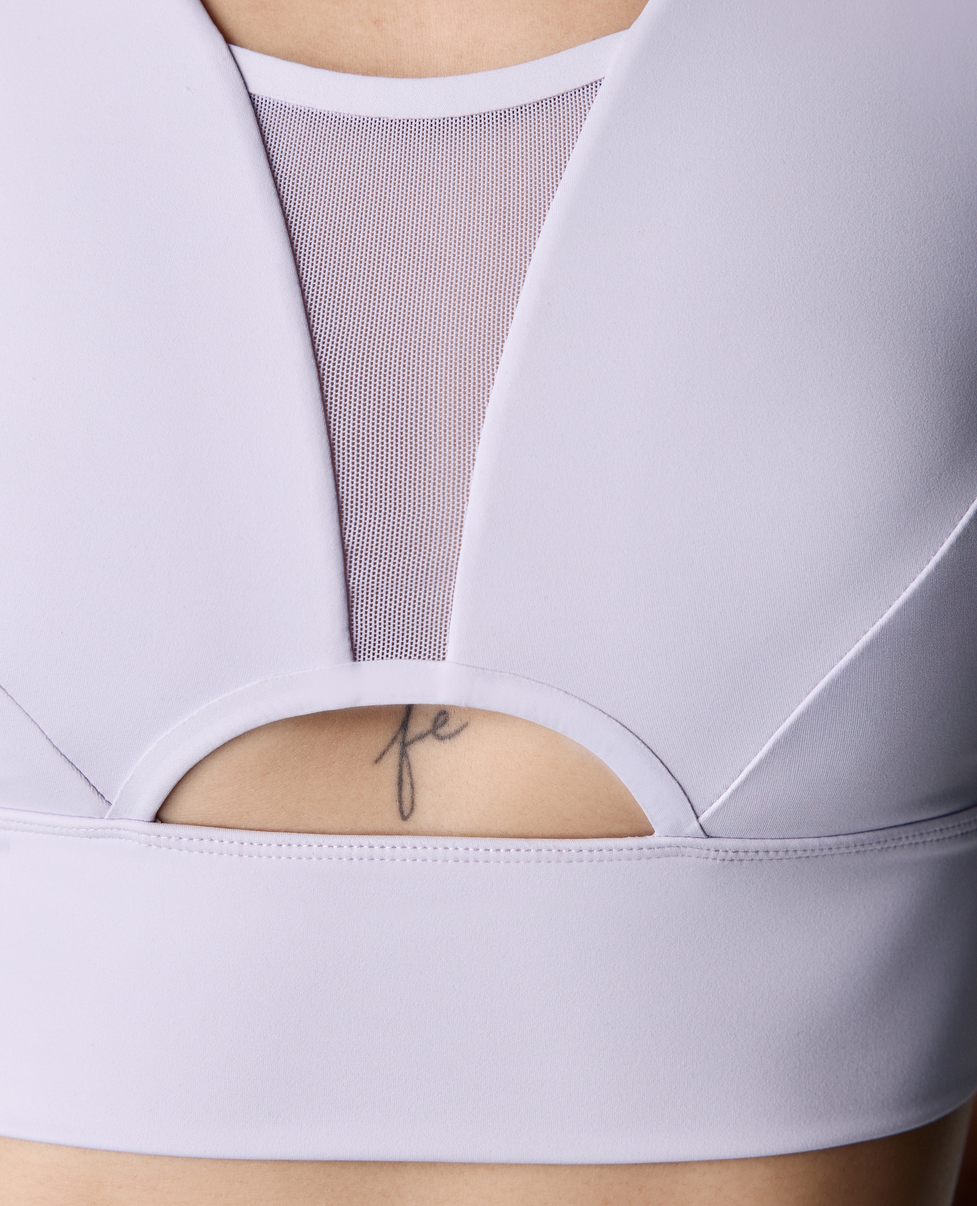 Soutien Desportivo com Decote Halter de Sustentação Média Lilás-3