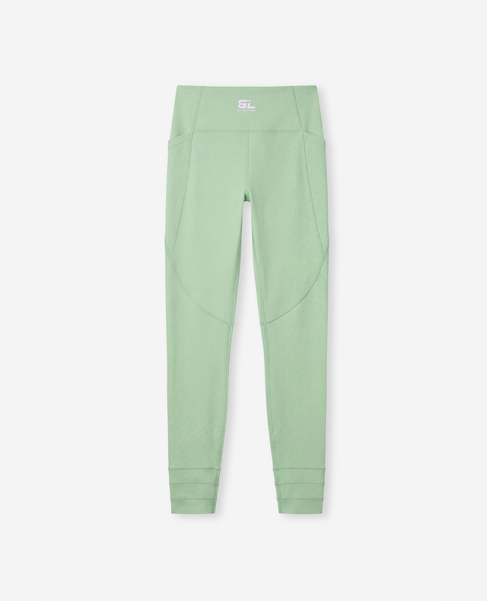 Leggings Desportivos Recortáveis e Compressivos Verde-claro-7