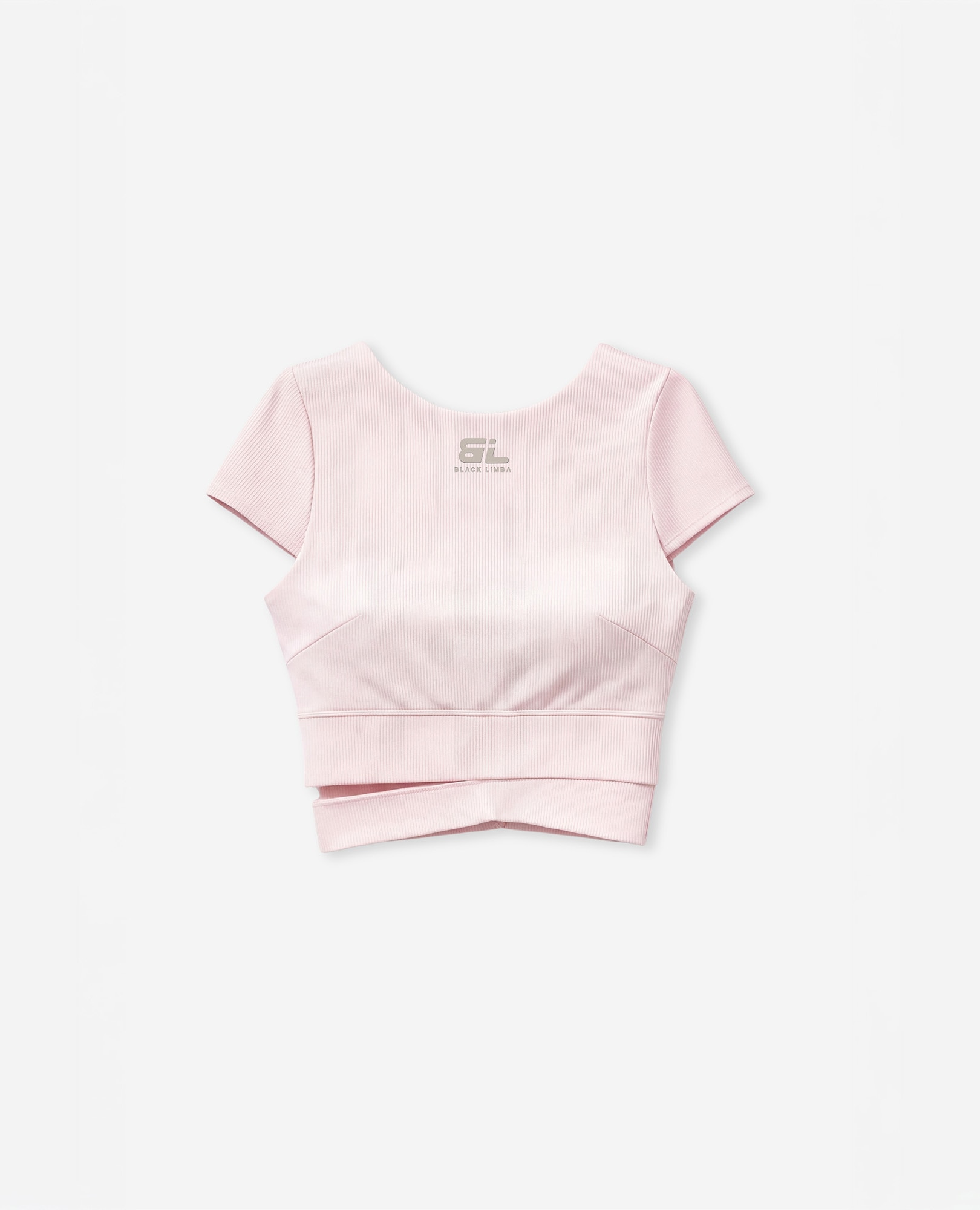 Soutien Desportivo de Canelado com Suporte Médio Rosa-claro-8
