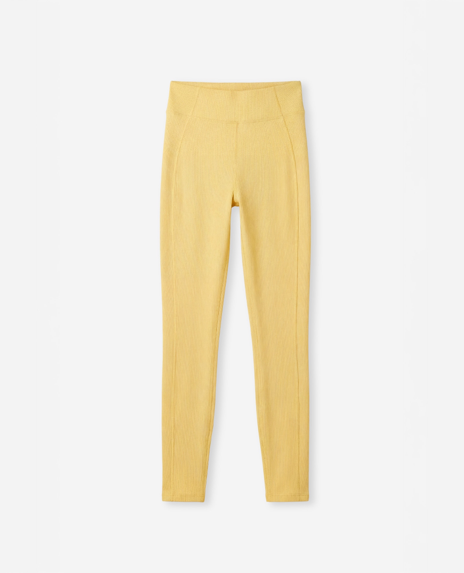 Calças Desportivas de Canelado de Média Sustentação Amarelo-7