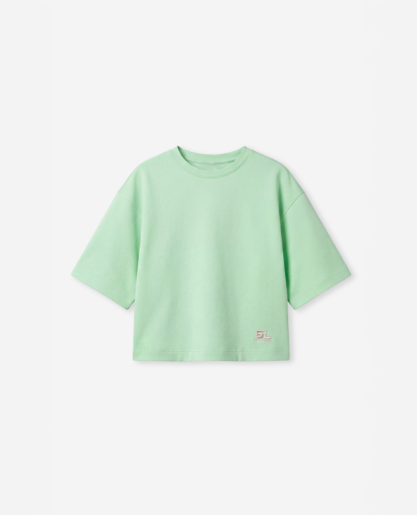 T-shirt Desportiva Crop de Manga Curta Verde-claro-5