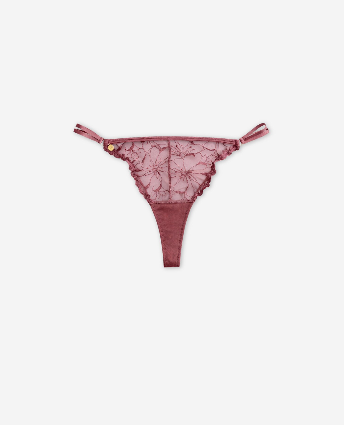 Cueca de Tule Bordado com Brilho Rosa-6