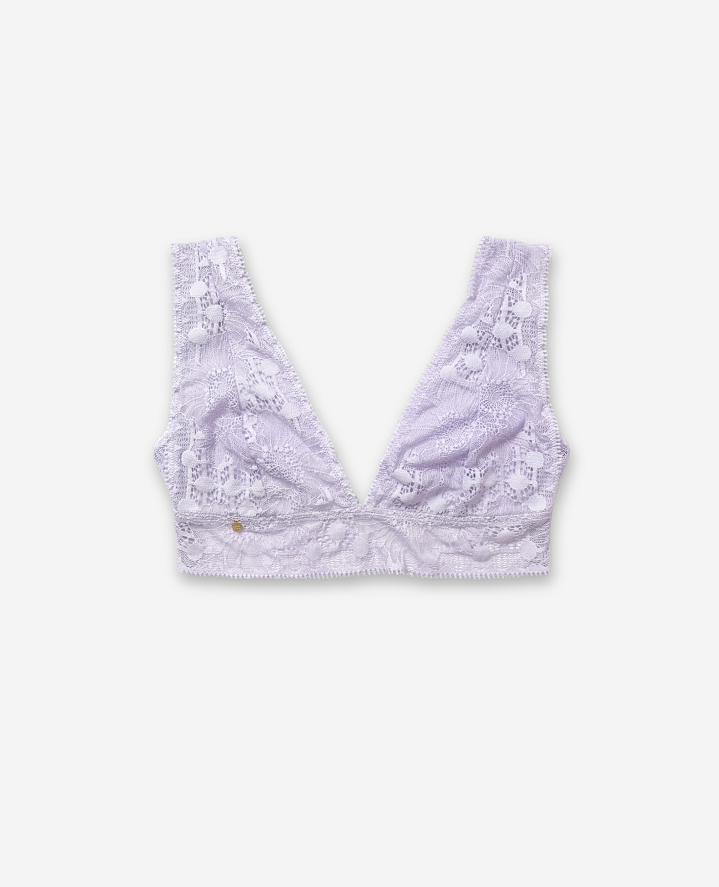 Soutien Bralette Halter de Renda Floral Lilás-8