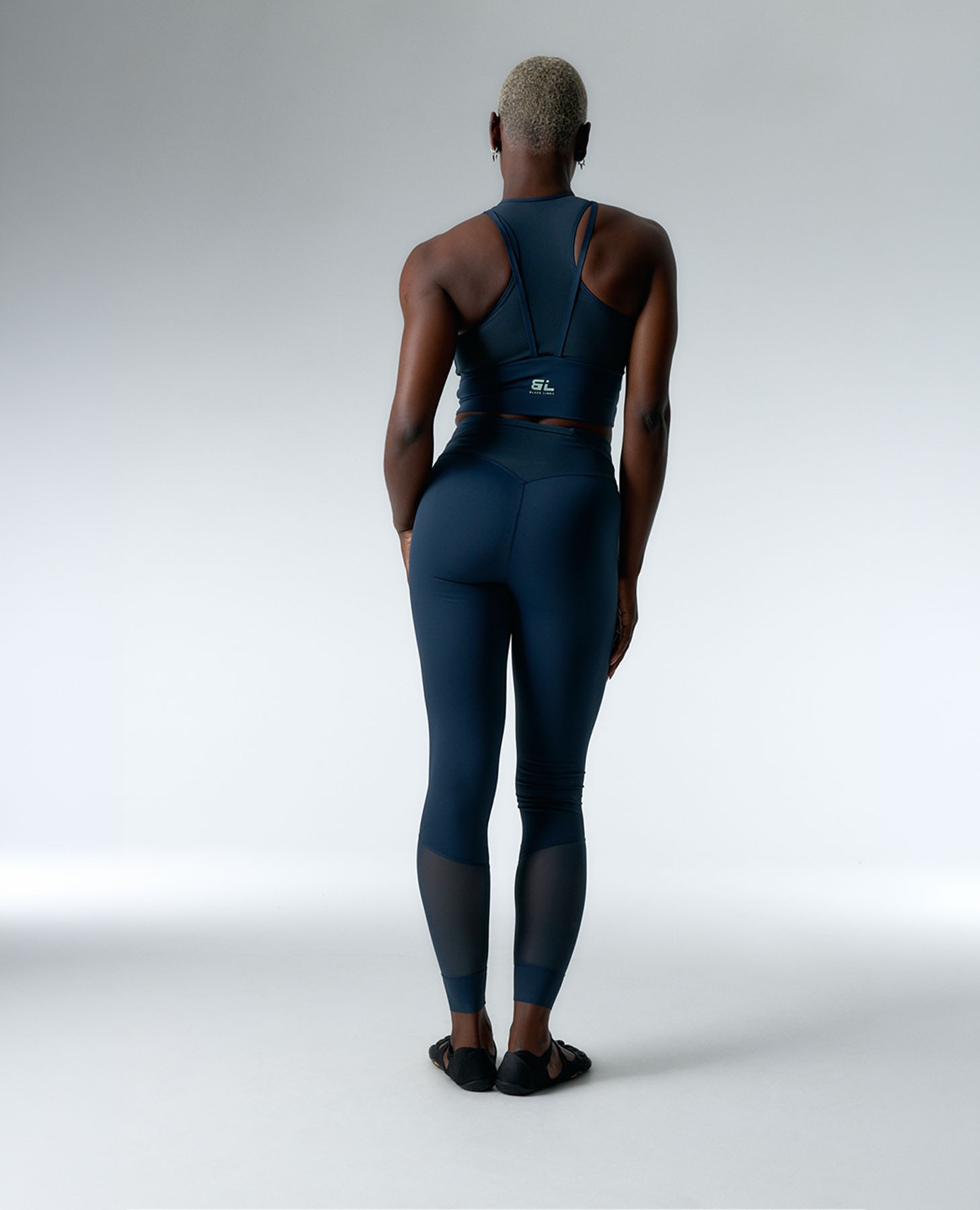 Soutien Desportivo Compressivo de Sustentação Média Azul-6