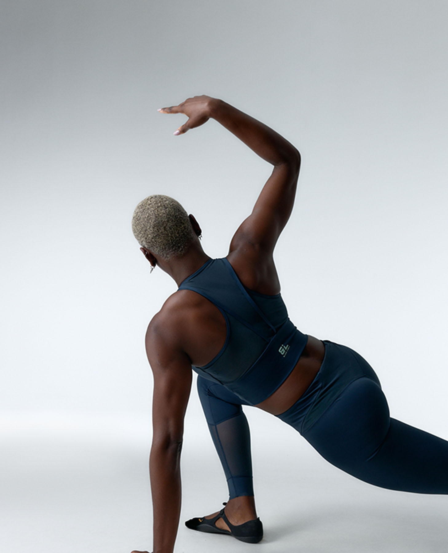 Soutien Desportivo Compressivo de Sustentação Média Azul-7