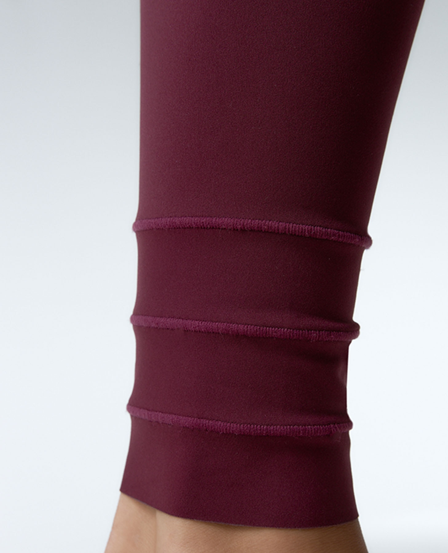 Leggings Desportivas Recortáveis de Suporte Médio Bordeaux-3