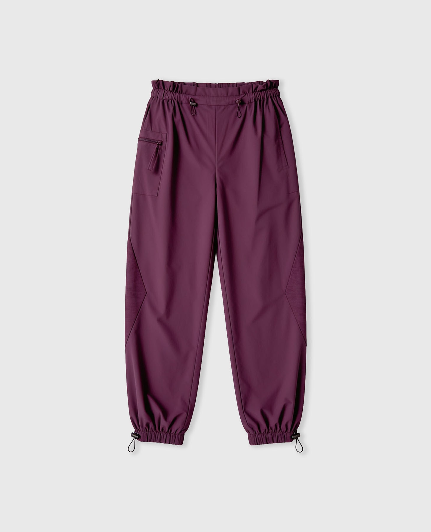 Leggings Desportivos de Tecido Leve e Bainha Regulável Bordeaux-8