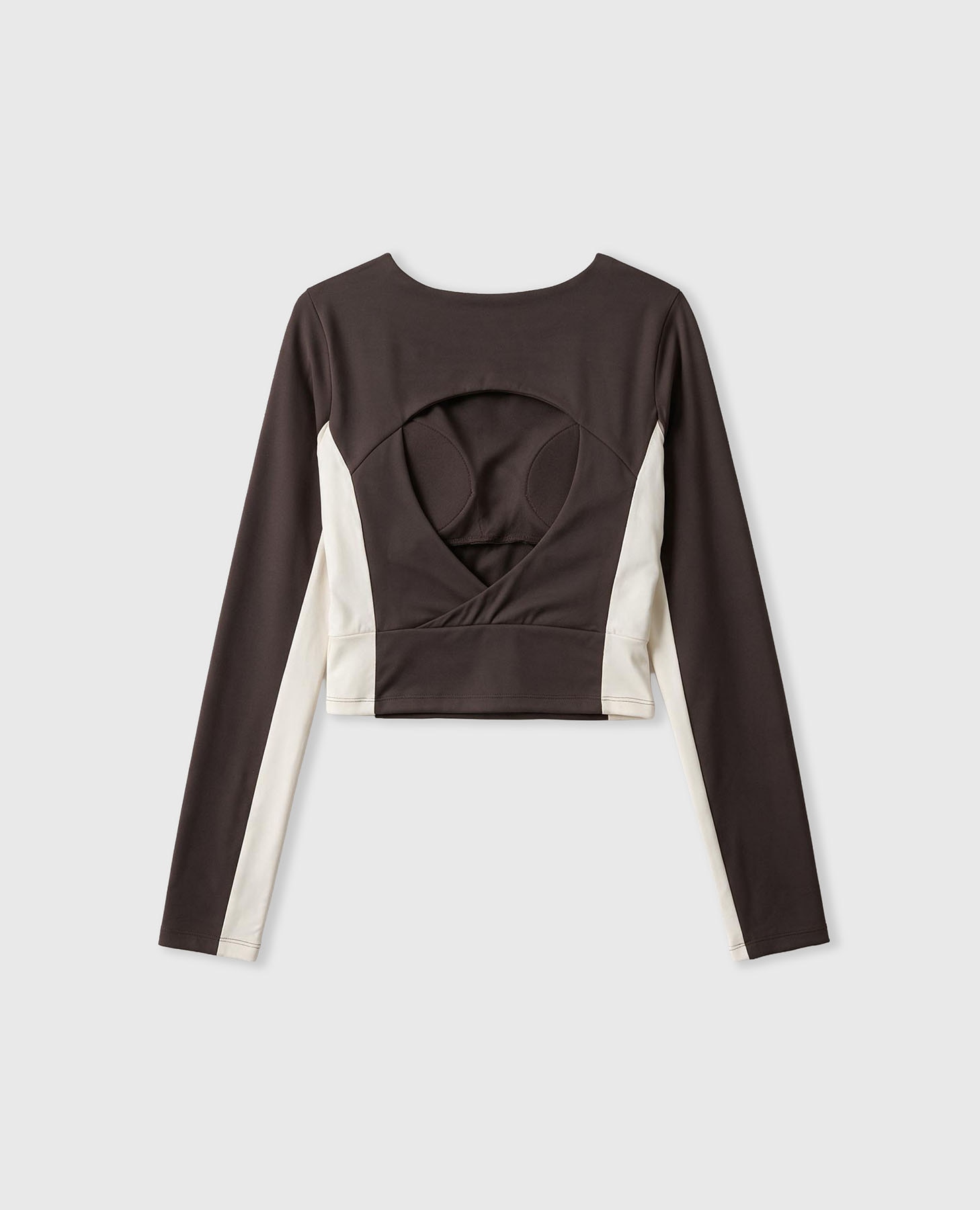 Soutien Desportivo Bicolor de Sustentação Média Castanho-chocolate-8