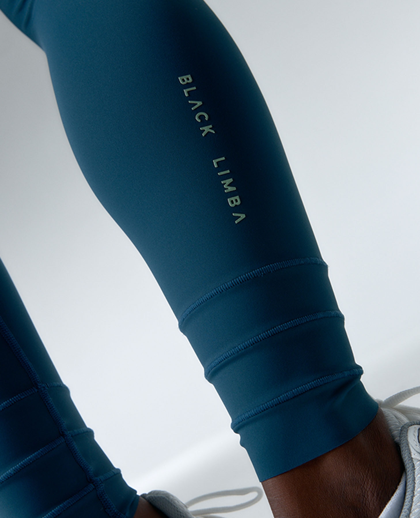 Leggings Desportivos com Painéis Laterais de Suporte Médio Azul / Verde-3