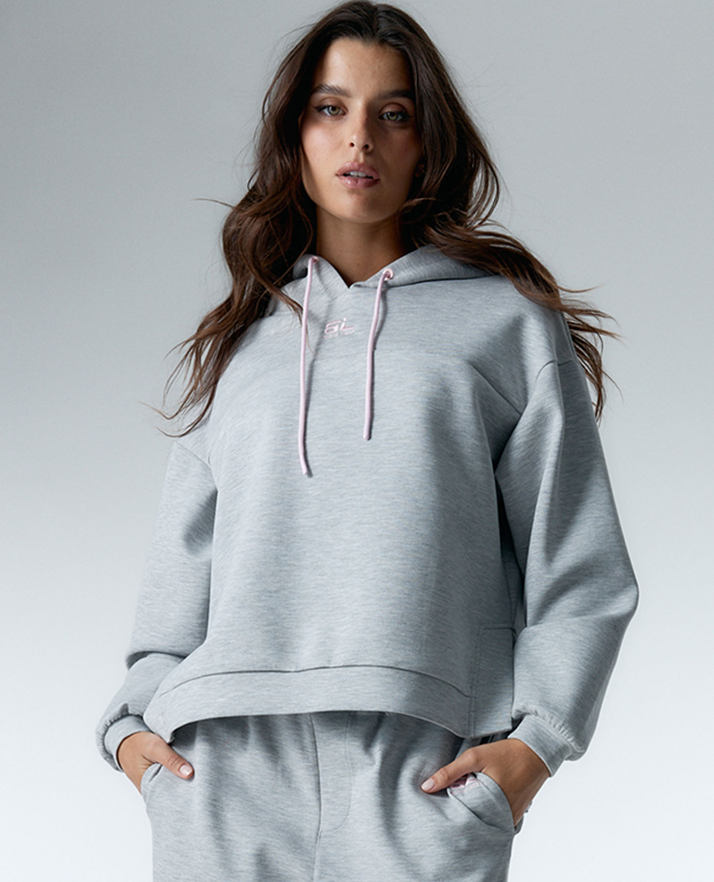 Imagem 0 de Sweatshirt Desportiva Jaspeada com Capuz