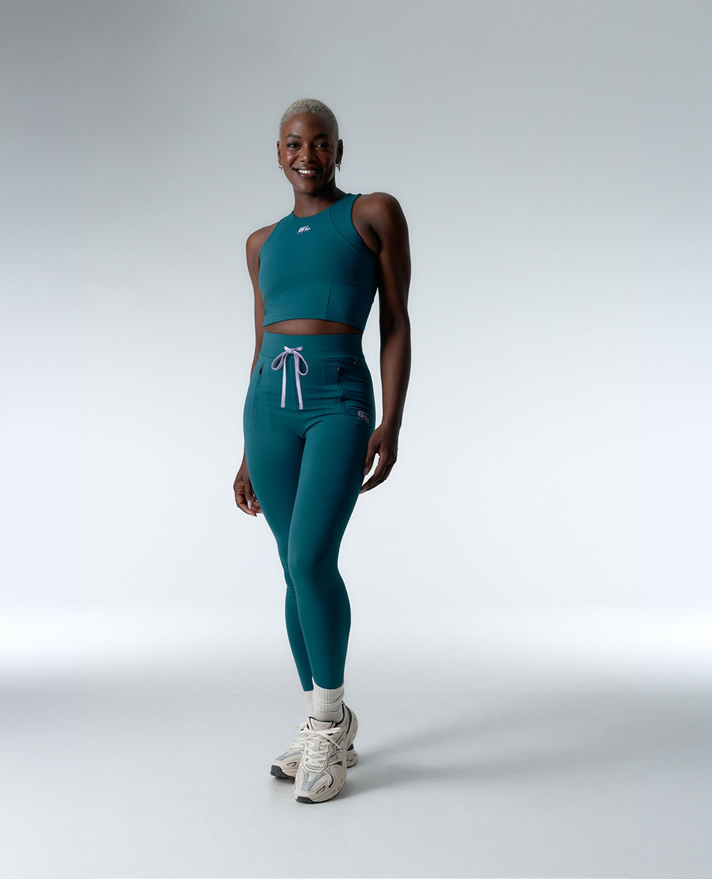 Soutien Desportivo Compressivo de Sustentação Alta Verde-5