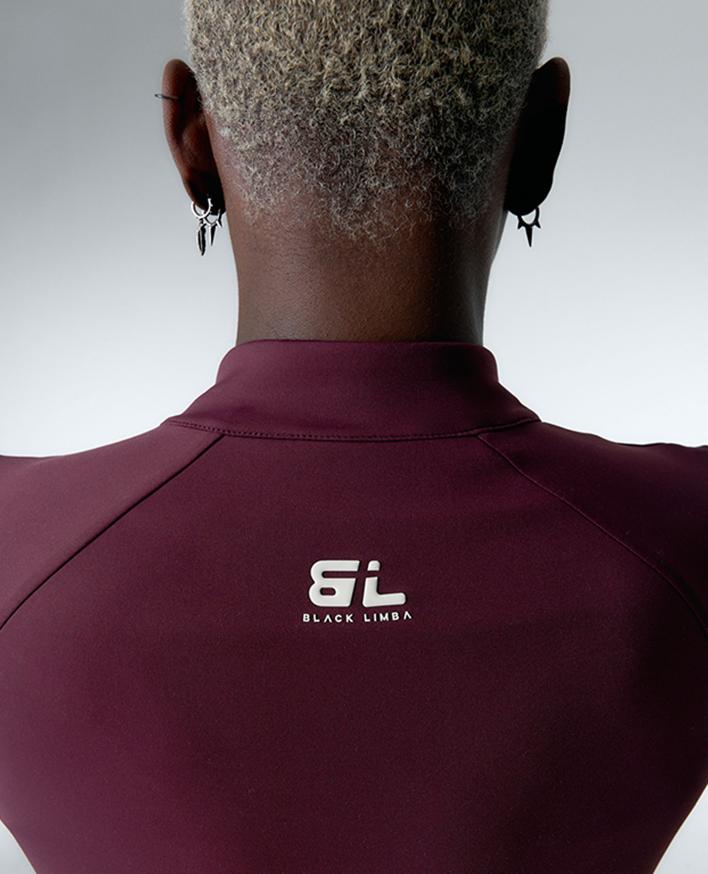 Soutien Desportivo de Manga Comprida com Suporte Médio Bordeaux-4
