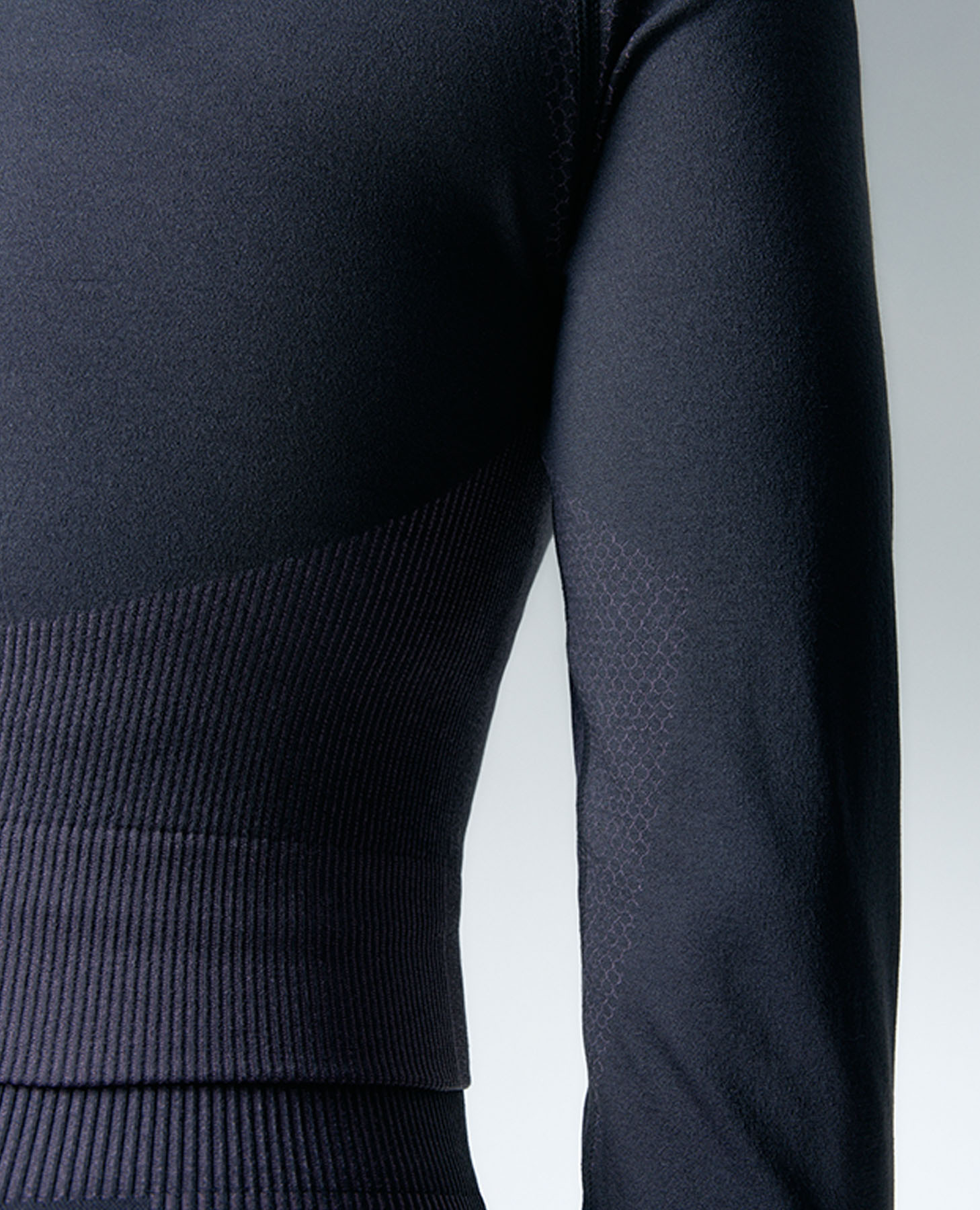 T-shirt Desportiva com Tecido Seamless Compressivo Cinzento-3