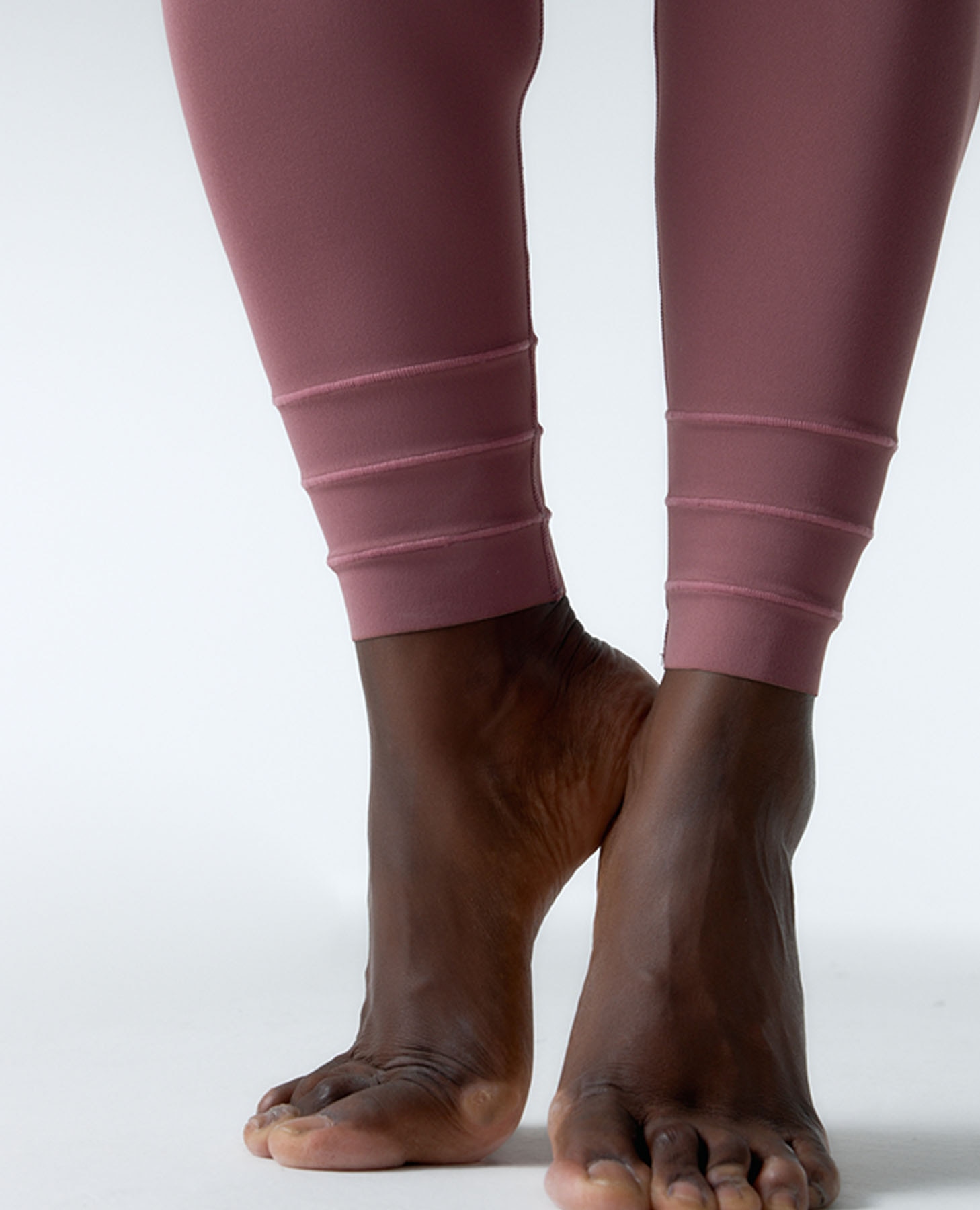 Leggings Desportivos Efeito Pêssego de Suporte Médio Rosa-3