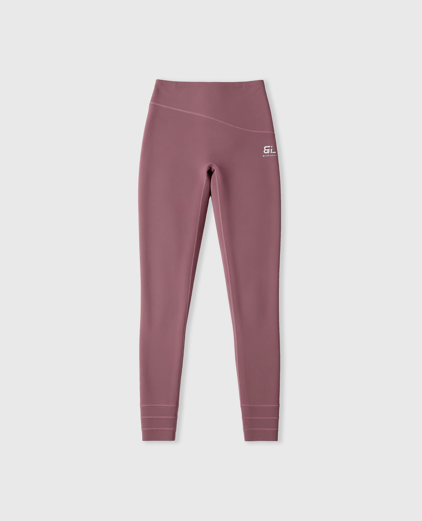 Leggings Desportivos Efeito Pêssego de Suporte Médio Rosa-8