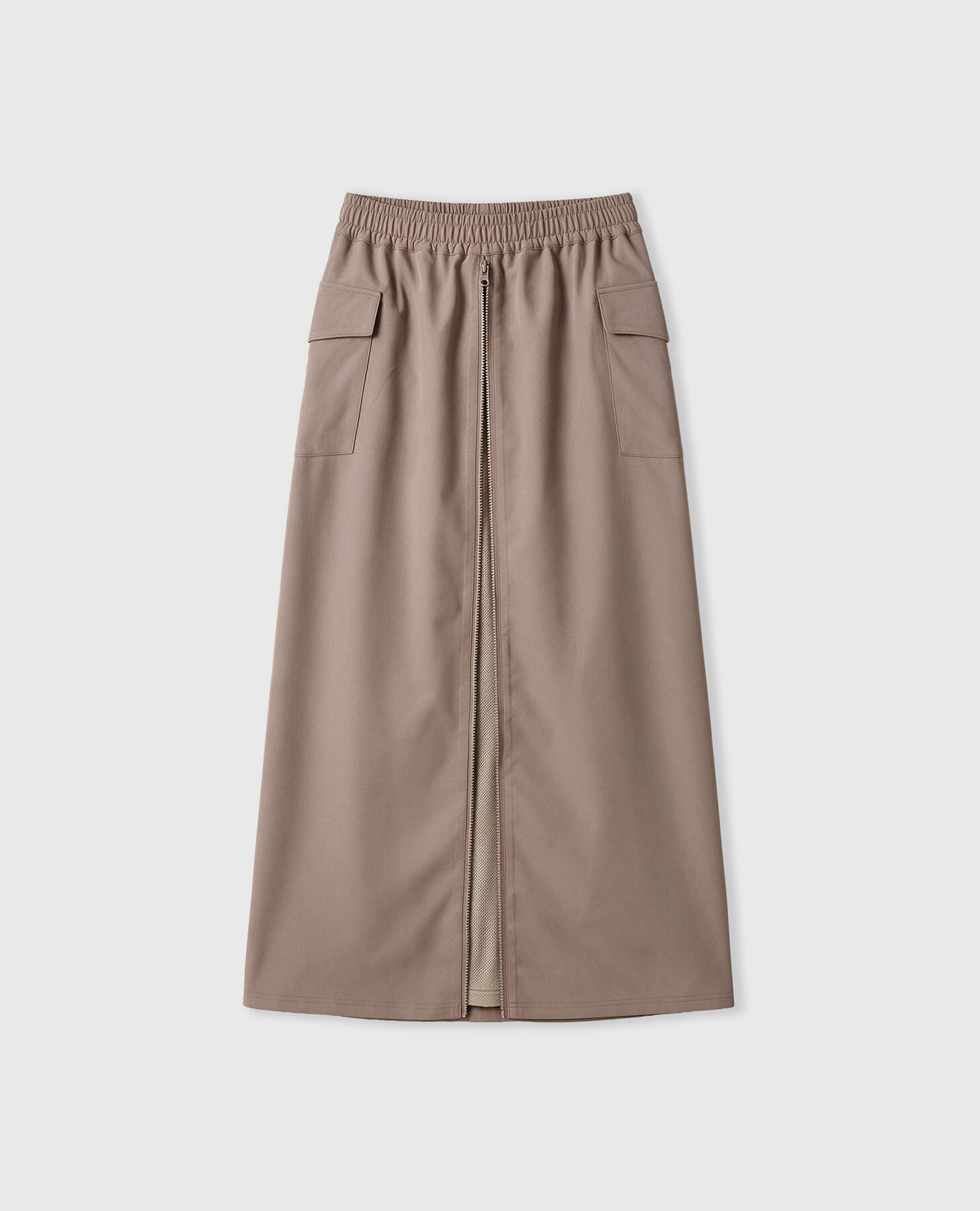 Saia Desportiva Leve com Fecho Zip Frontal Castanho-8