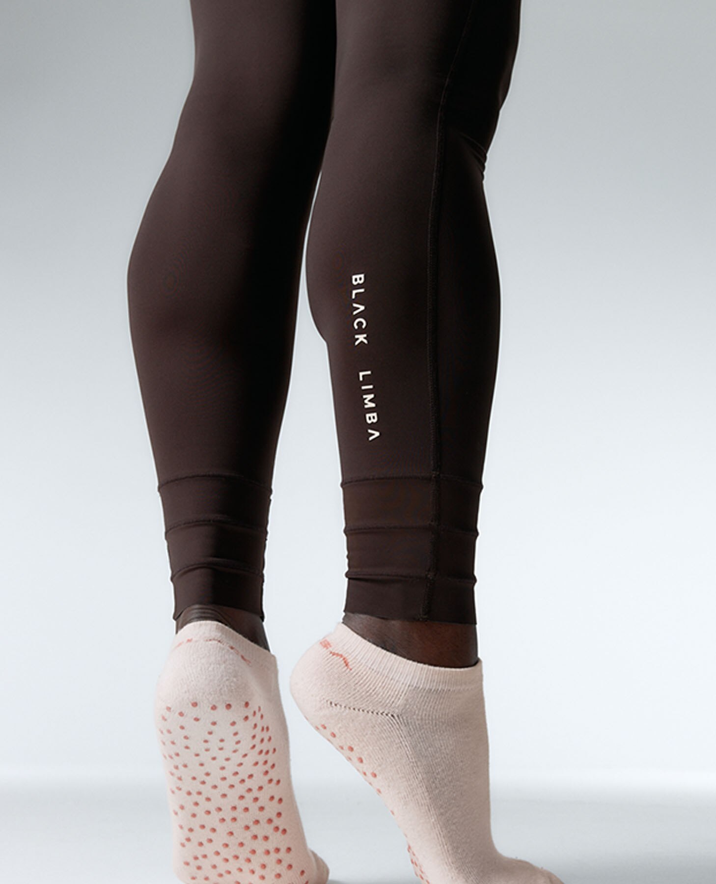 Leggings Desportivos Recortáveis de Alta Sustentação Castanho-chocolate-3