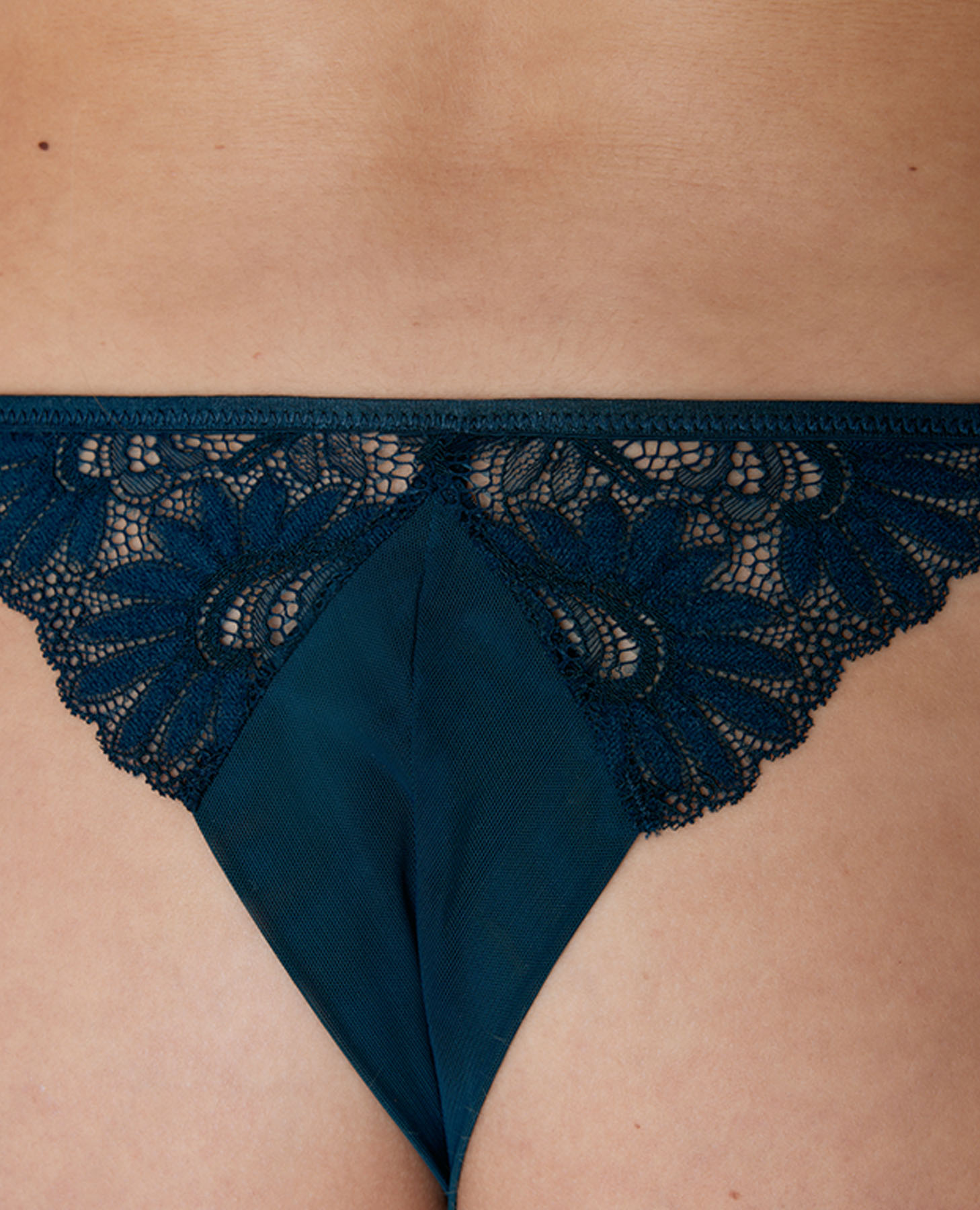 Cueca de Mesh e Microfibra Azul-3