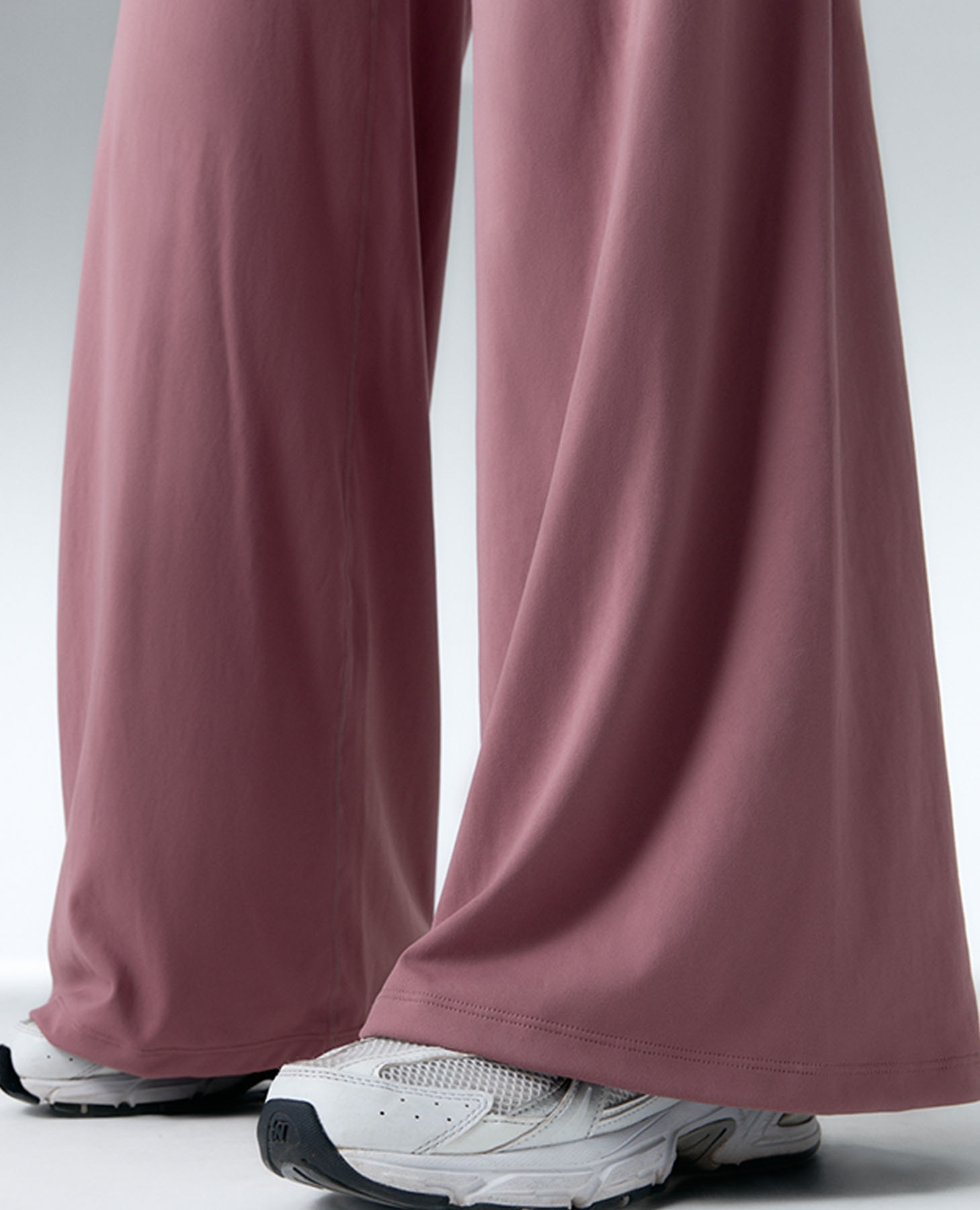 Leggings Desportivos Wide Leg de Tecido Suave Rosa-5