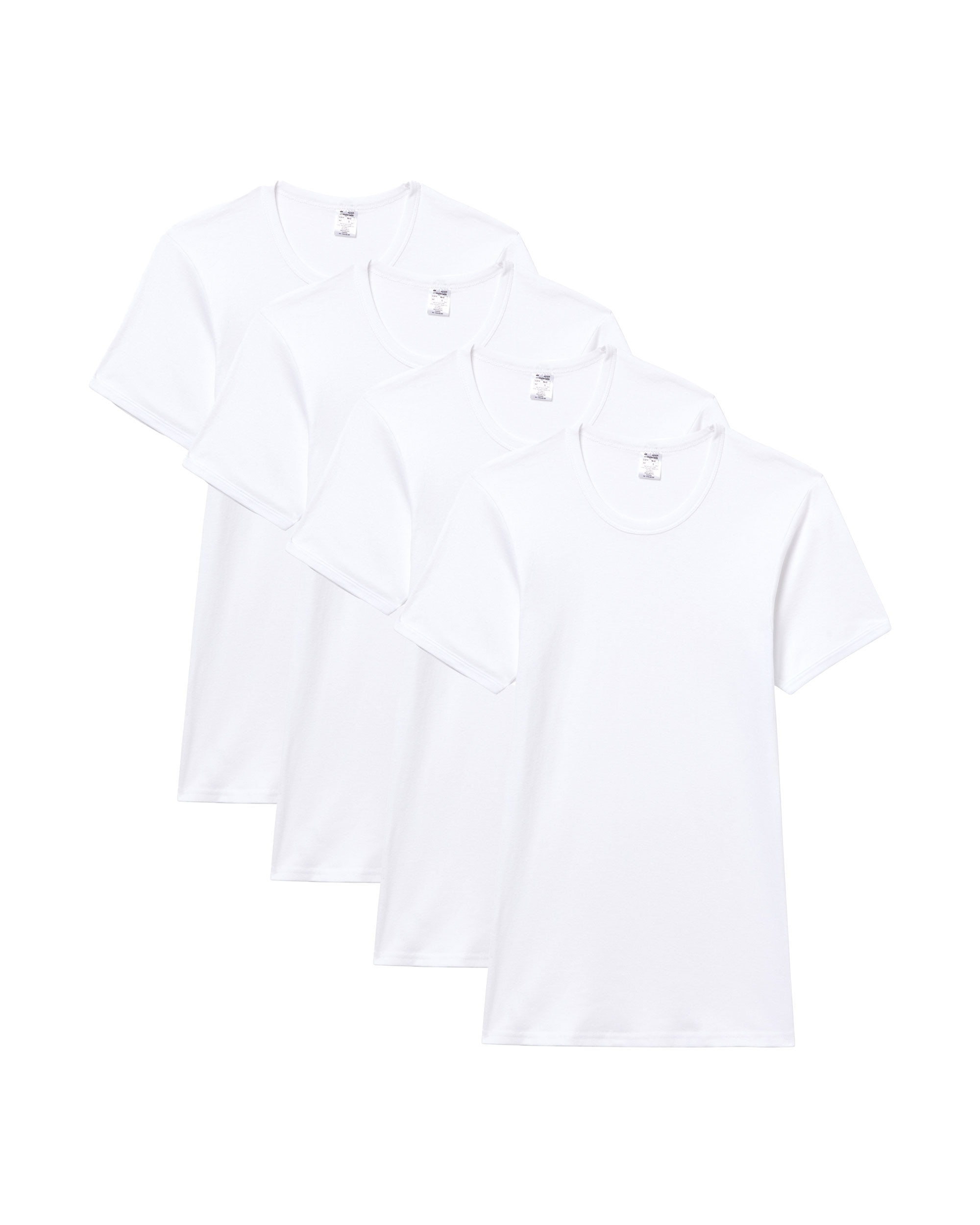 Pack de Quatro T-shirts Interiores de Manga Curta Branco-1