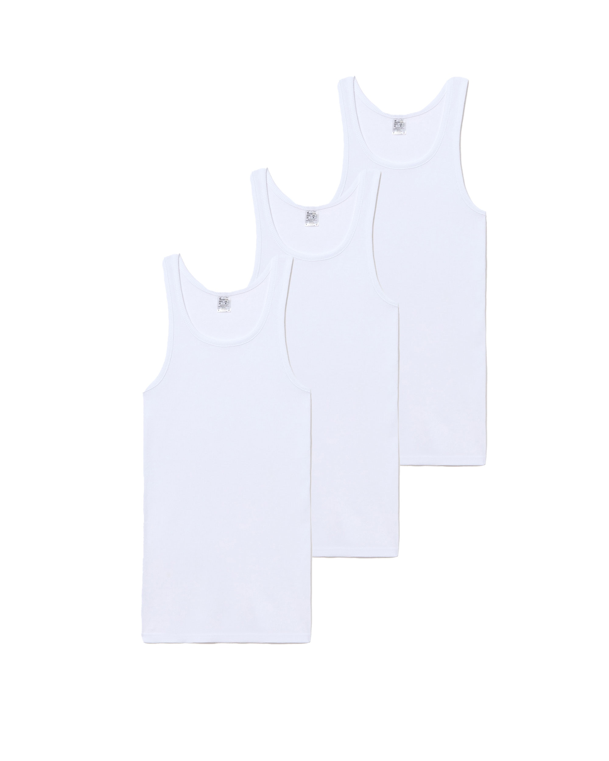 Pack de Três T-shirts Interiores de Alças Branco-1