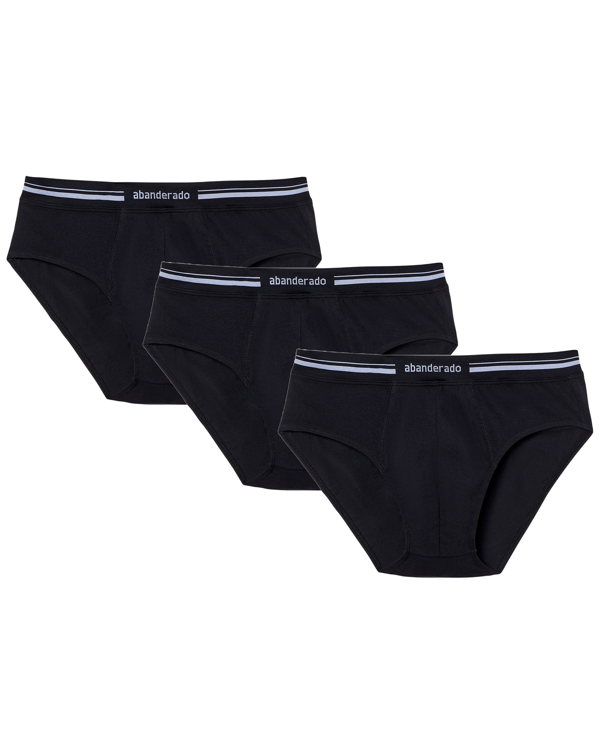 Pack de Três Slips com Cintura Extra Suave Preto-1