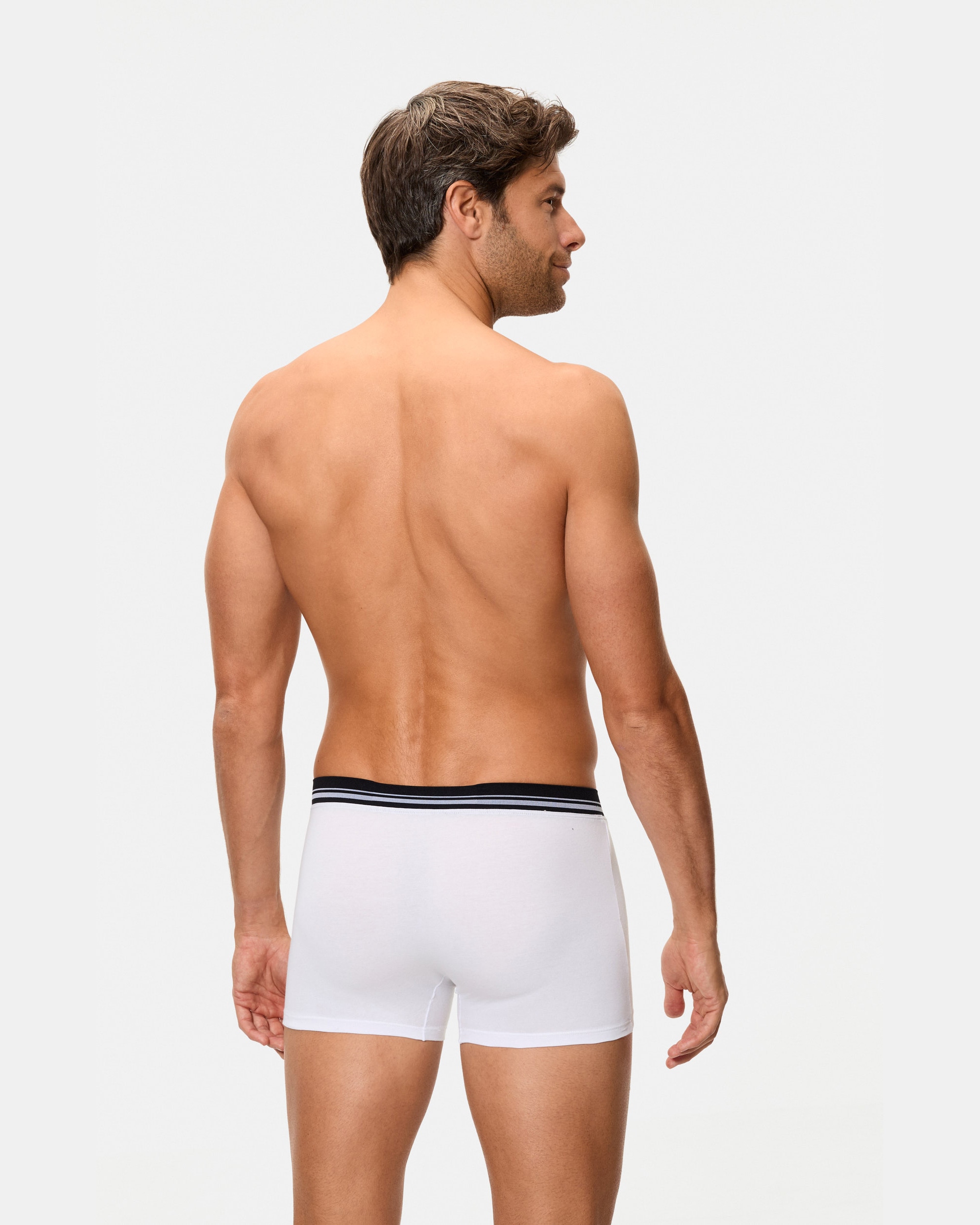Pack de Três Boxers de Malha Extra Suave Branco-3