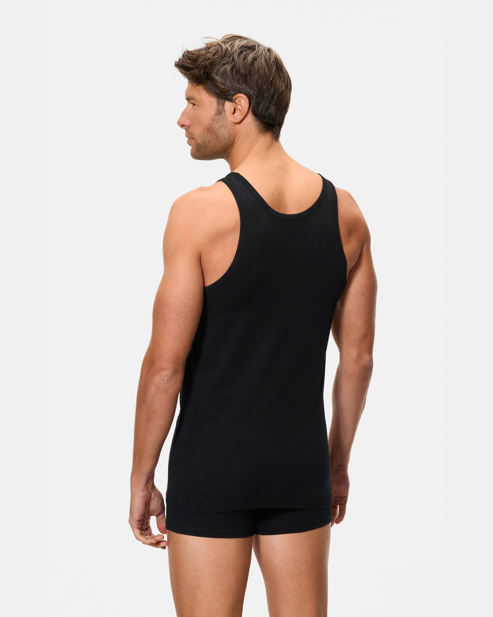 T-shirt Interior de Alças Preto-2