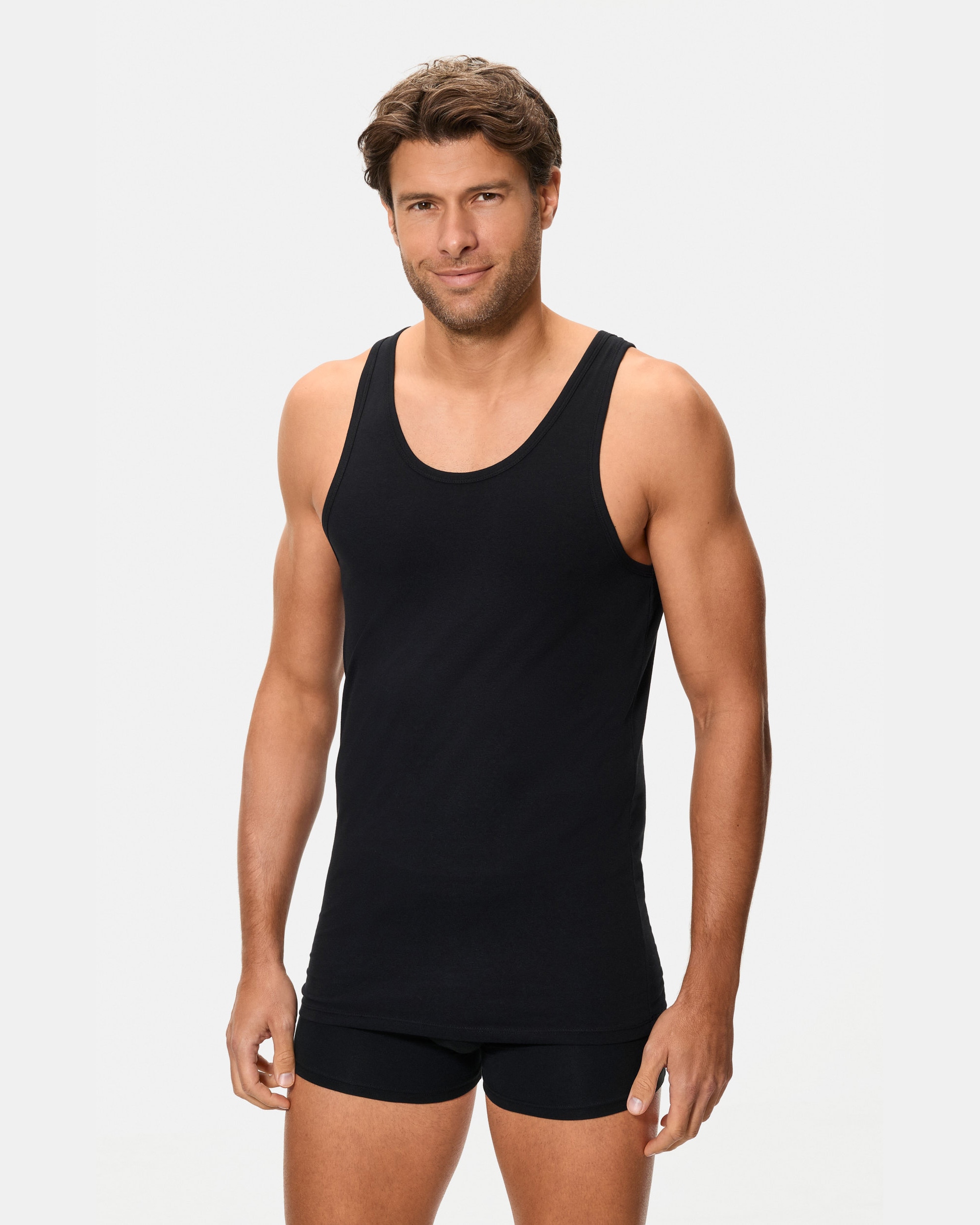 T-shirt Interior de Alças Preto-4