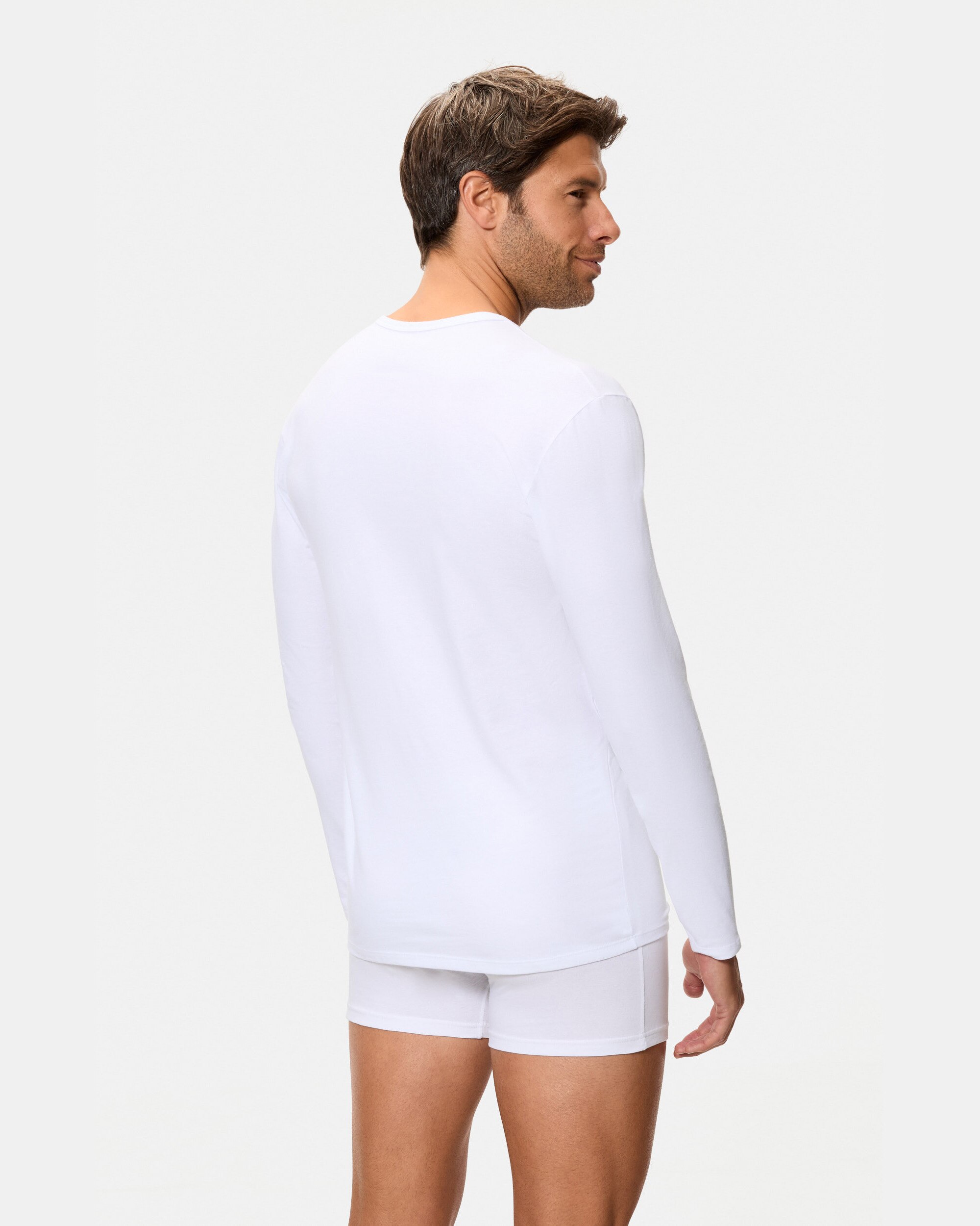 T-shirt Interior de Manga Comprida Branco-2
