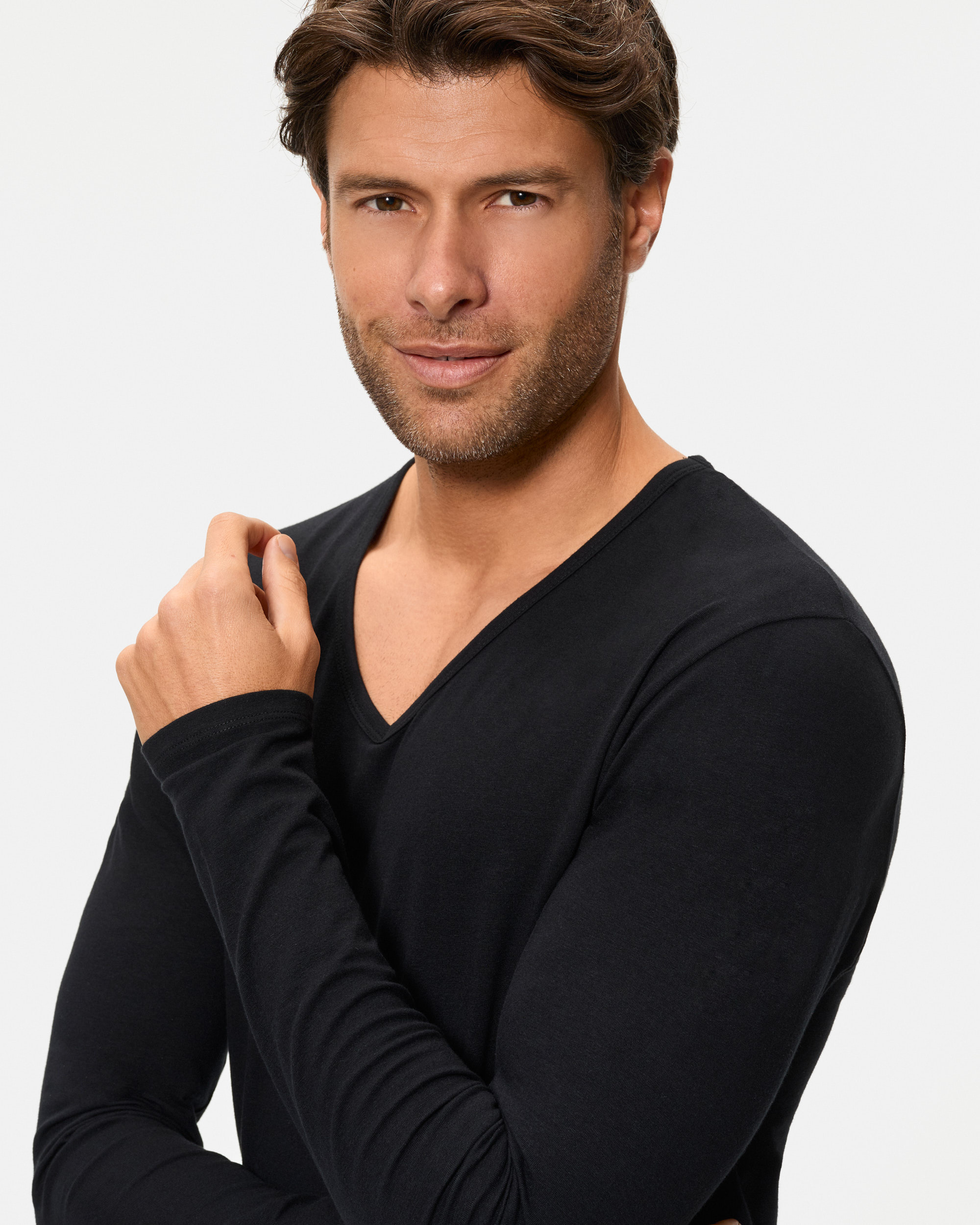 T-shirt Interior de Manga Comprida Preto-3