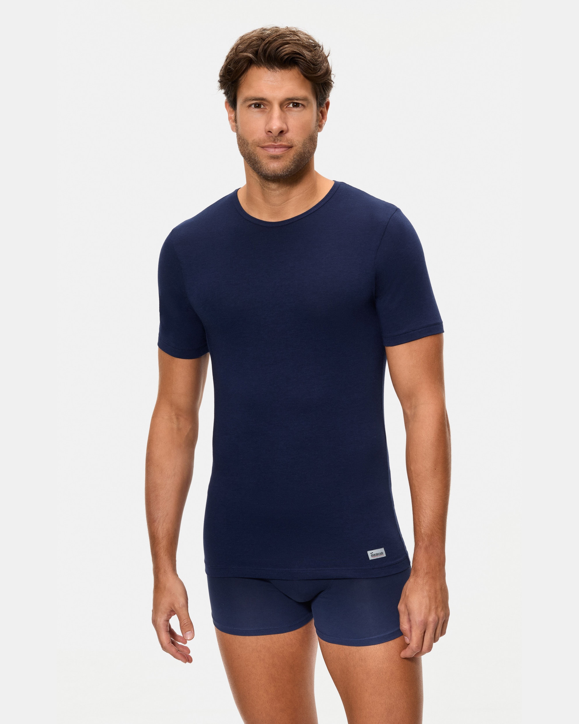 T-shirt Interior Térmica de Manga Curta Azul-marinho-1