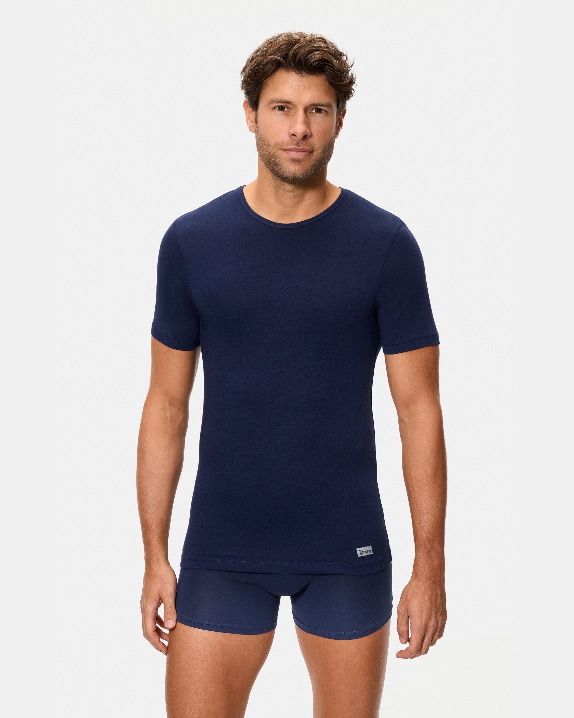 T-shirt Interior Térmica de Manga Curta Azul-marinho-4