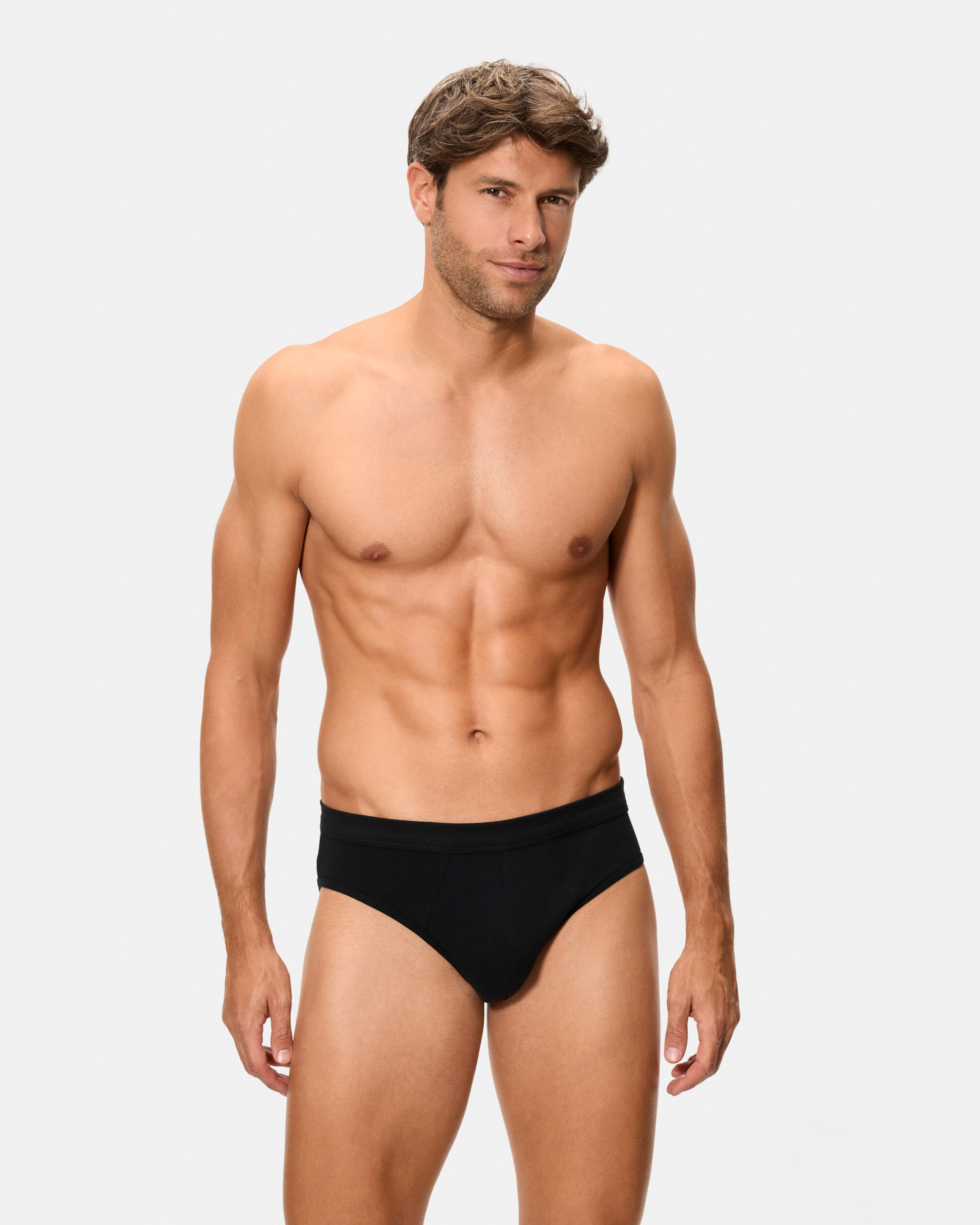 Pack de Dois Slip Fechados com Algodão Elástico Multicolor-2