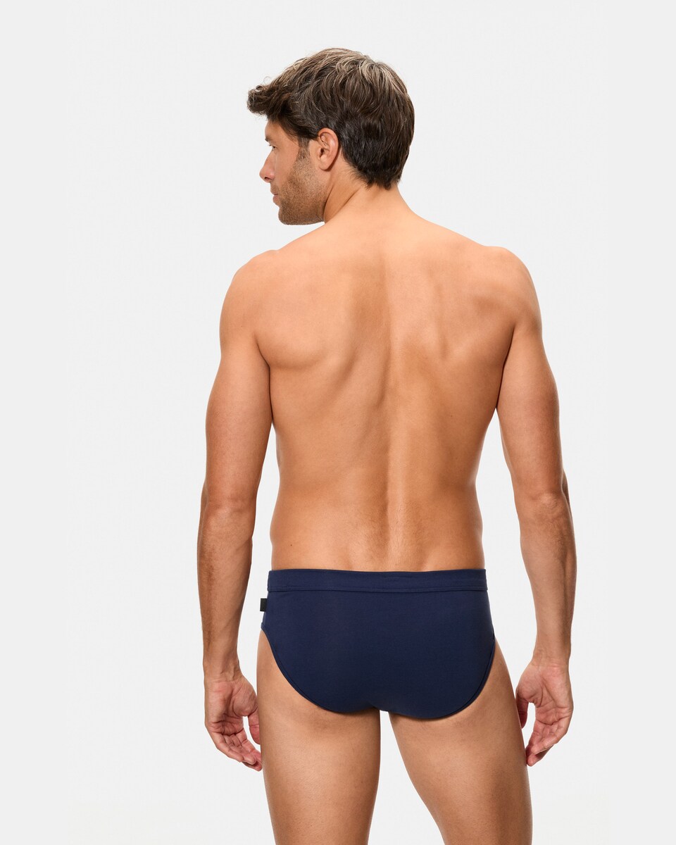 Pack de Dois Slip Fechados com Algodão Elástico Cinzento-3